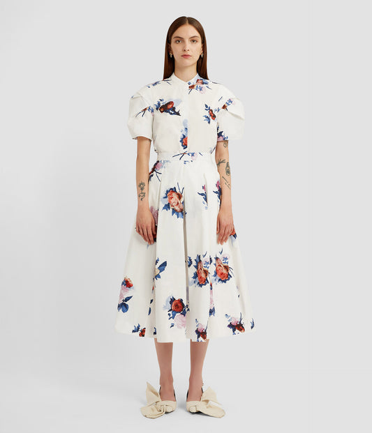 Pleated Midi Skirt