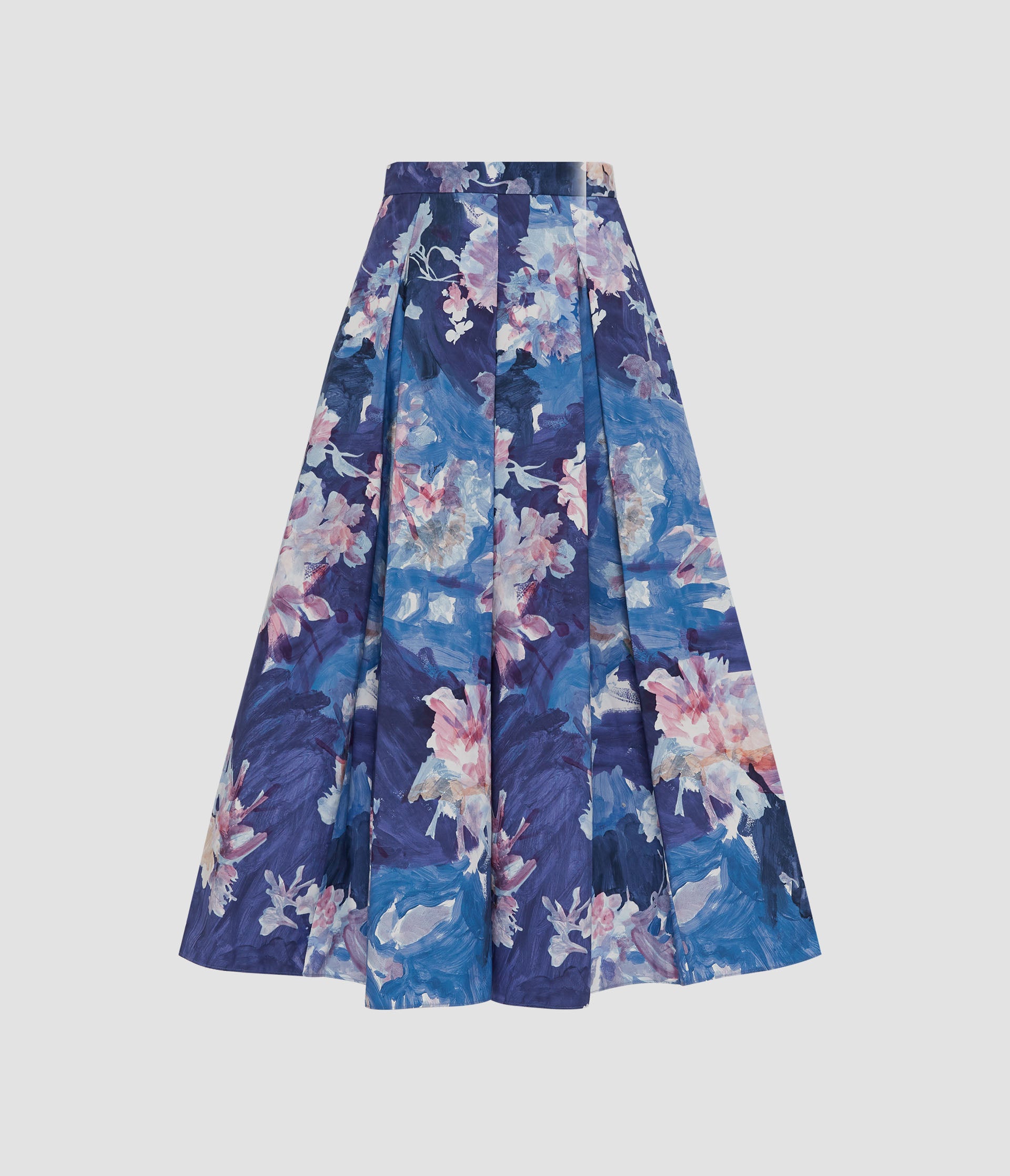Floral Print Full Midi Skirt