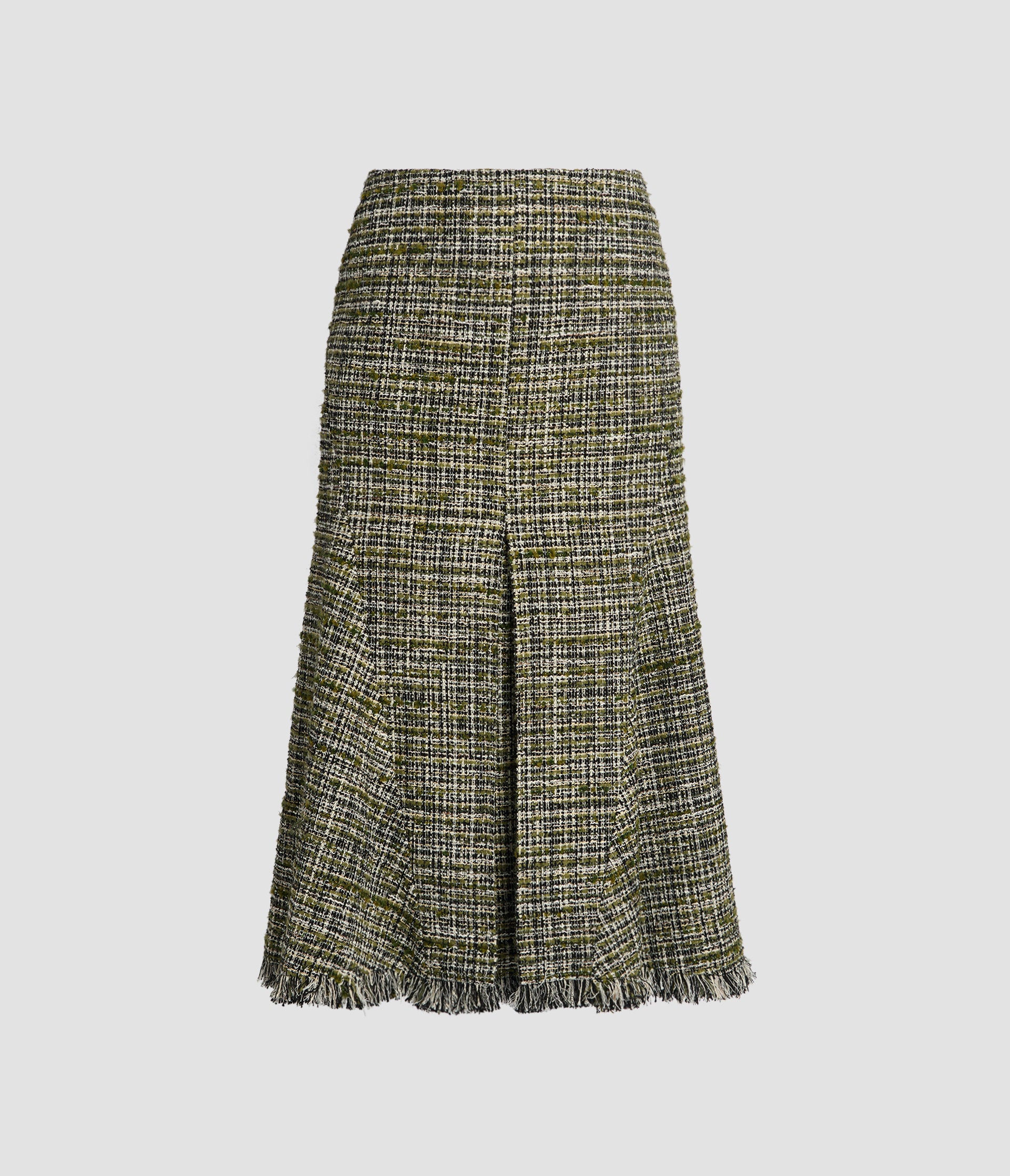 Tweed A-Line Midi Skirt