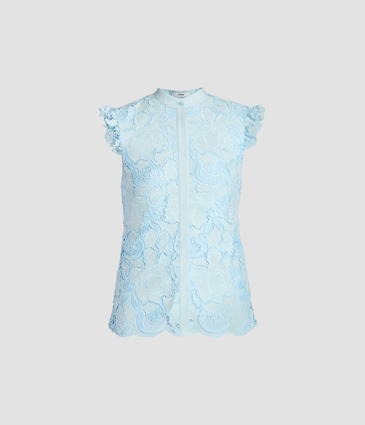 Floral Cutwork Sleeveless Top