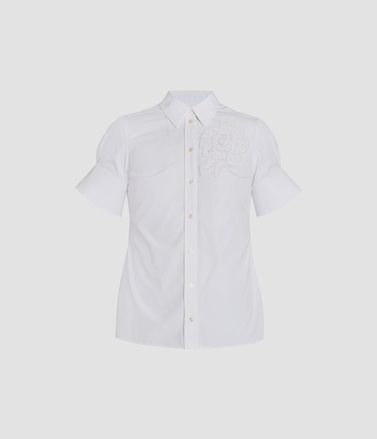 Floral Appliqué Short Sleeve Shirt