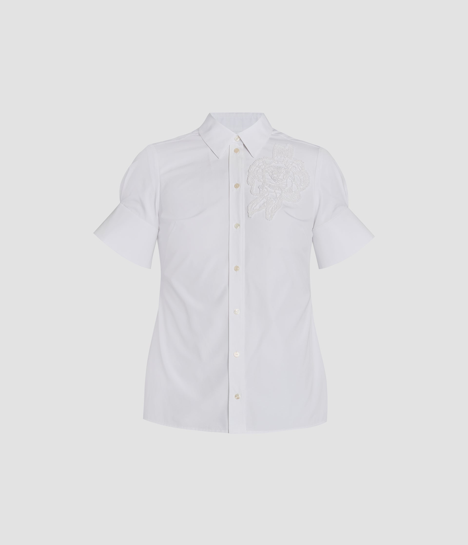 Floral Appliqué Short Sleeve Shirt