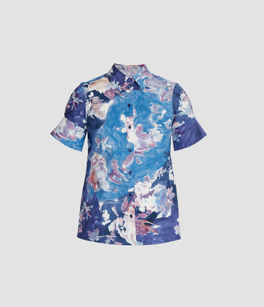 Floral Print Short Sleeve Shirt