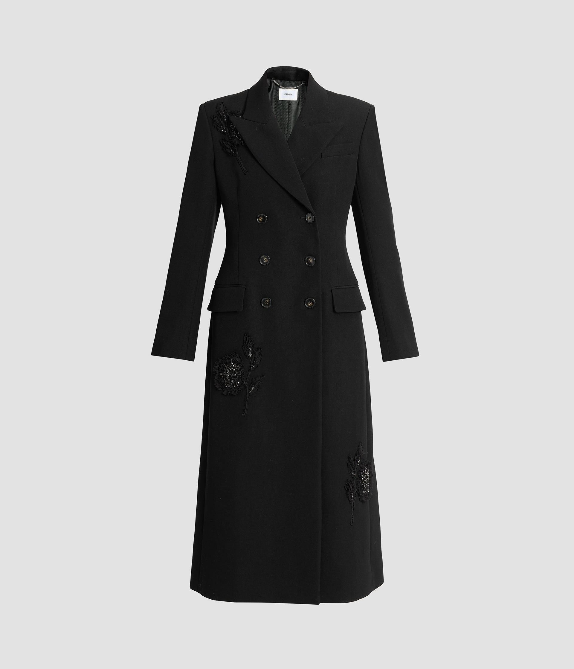 Embroidered Grain De Poudre Tailored Coat