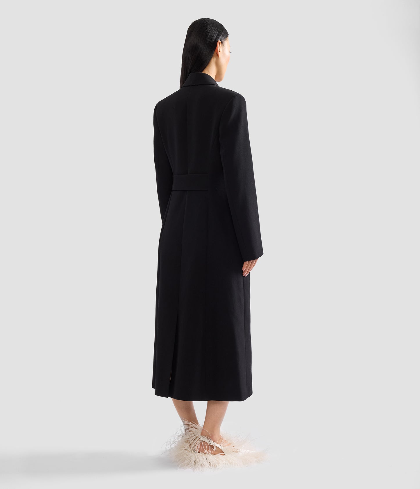 Embroidered Grain De Poudre Tailored Coat
