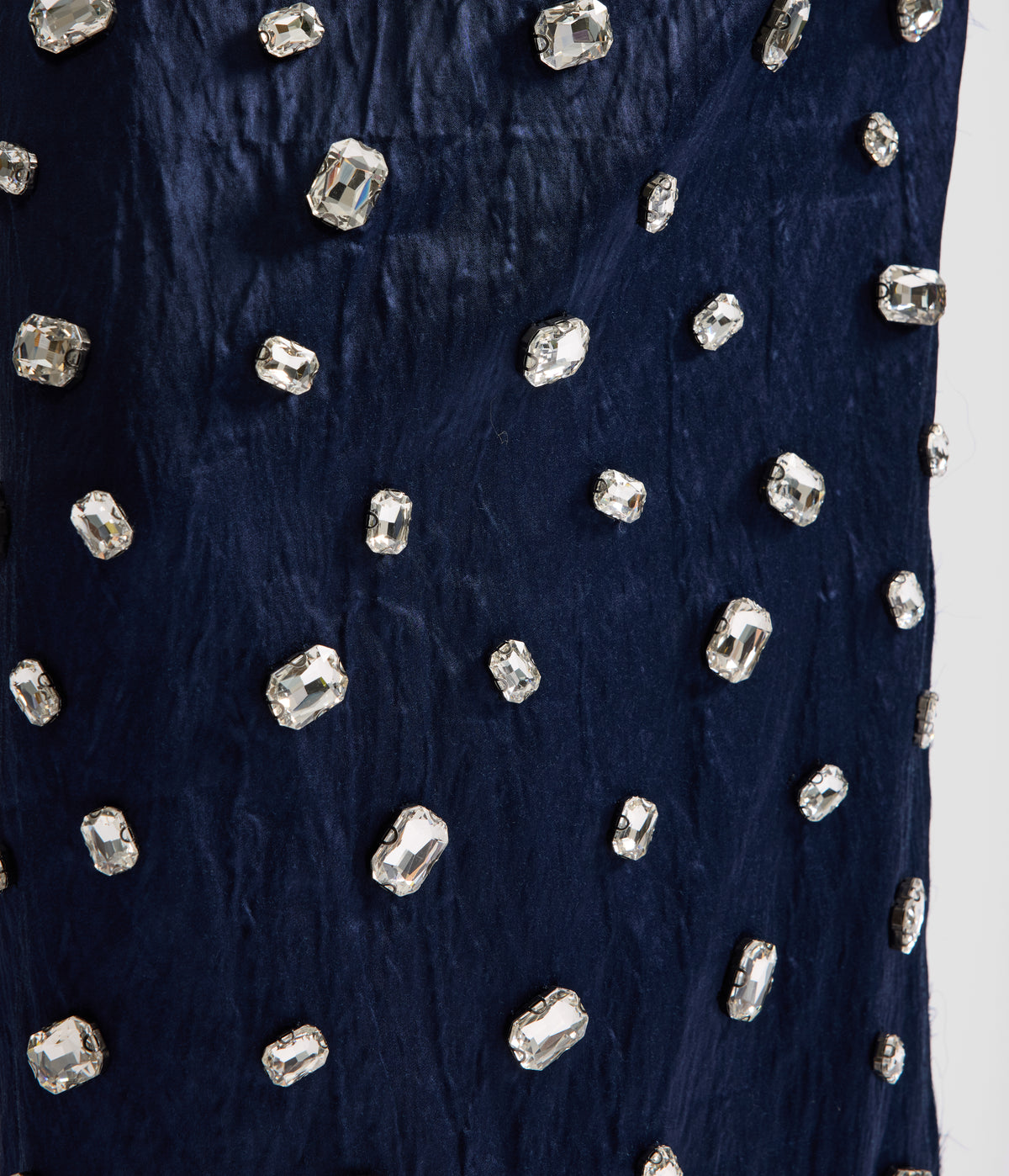 Embroidered Textured Satin Midi Pencil Dress