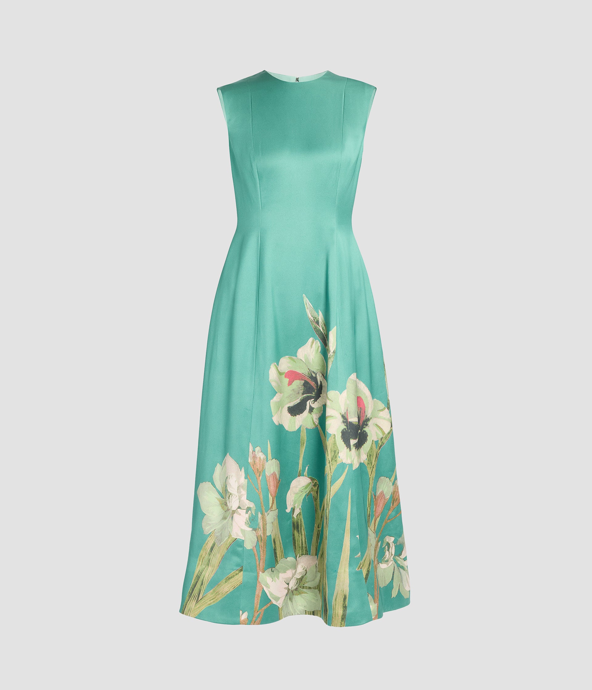 Floral Duchess Sleeveless Midi Dress