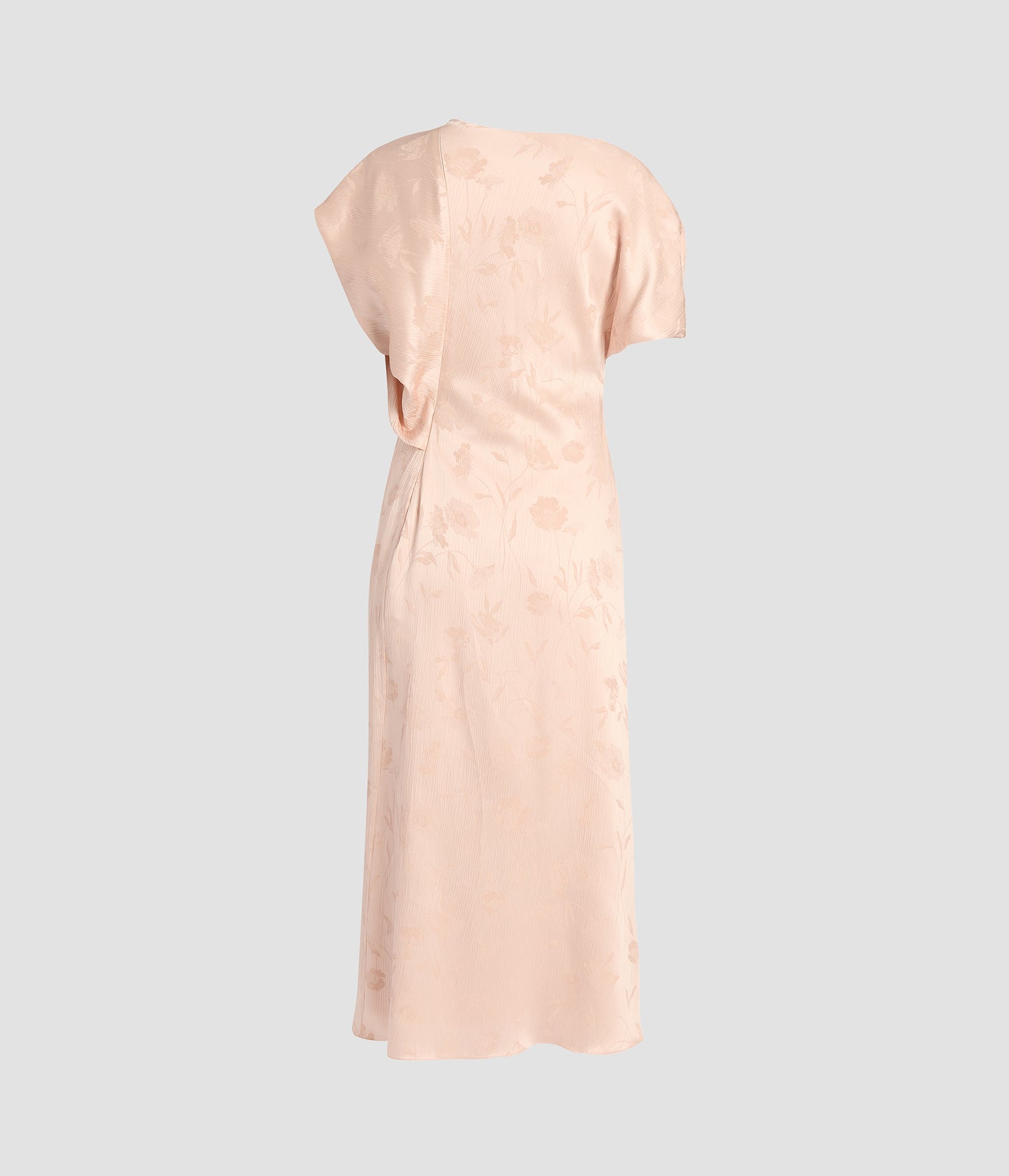 Floral Creponne Jacquard Short Sleeve Midi Dress