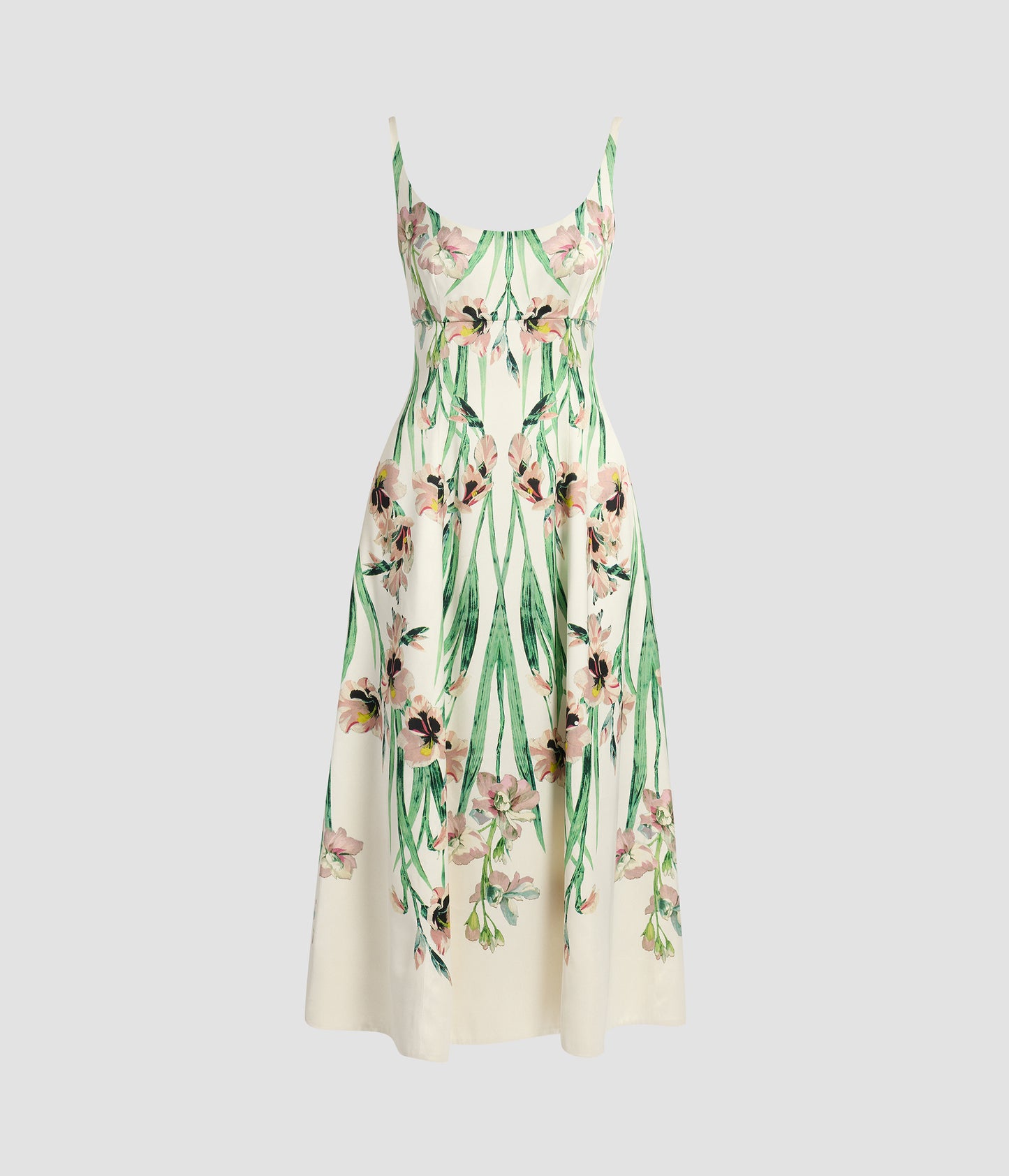 Floral Duchess Sleeveless Midi Dress