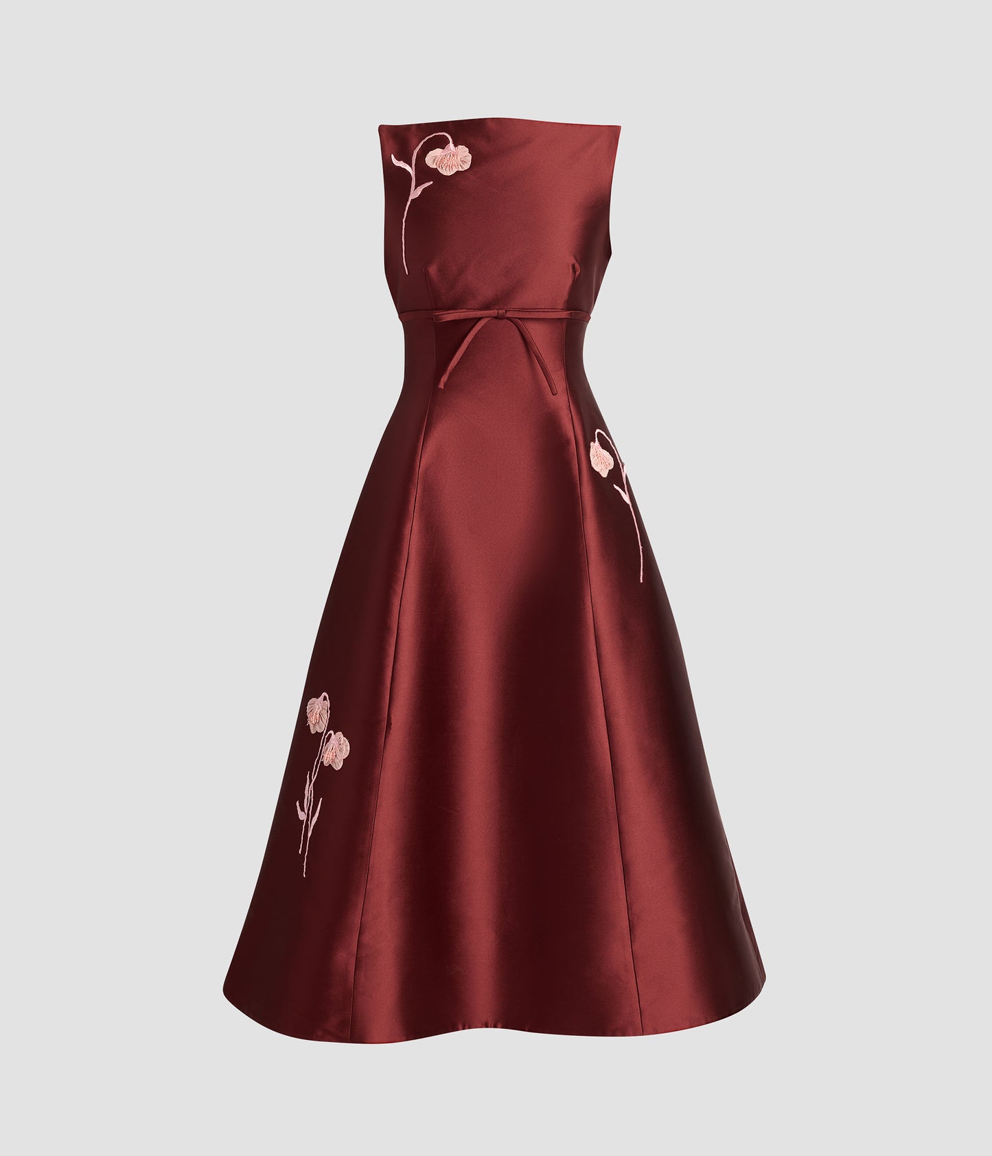 ERDEM | Embroidered Mikado Sleeveless Midi Dress ERDEM | Embroidered Mikado Sleeveless Midi Dress