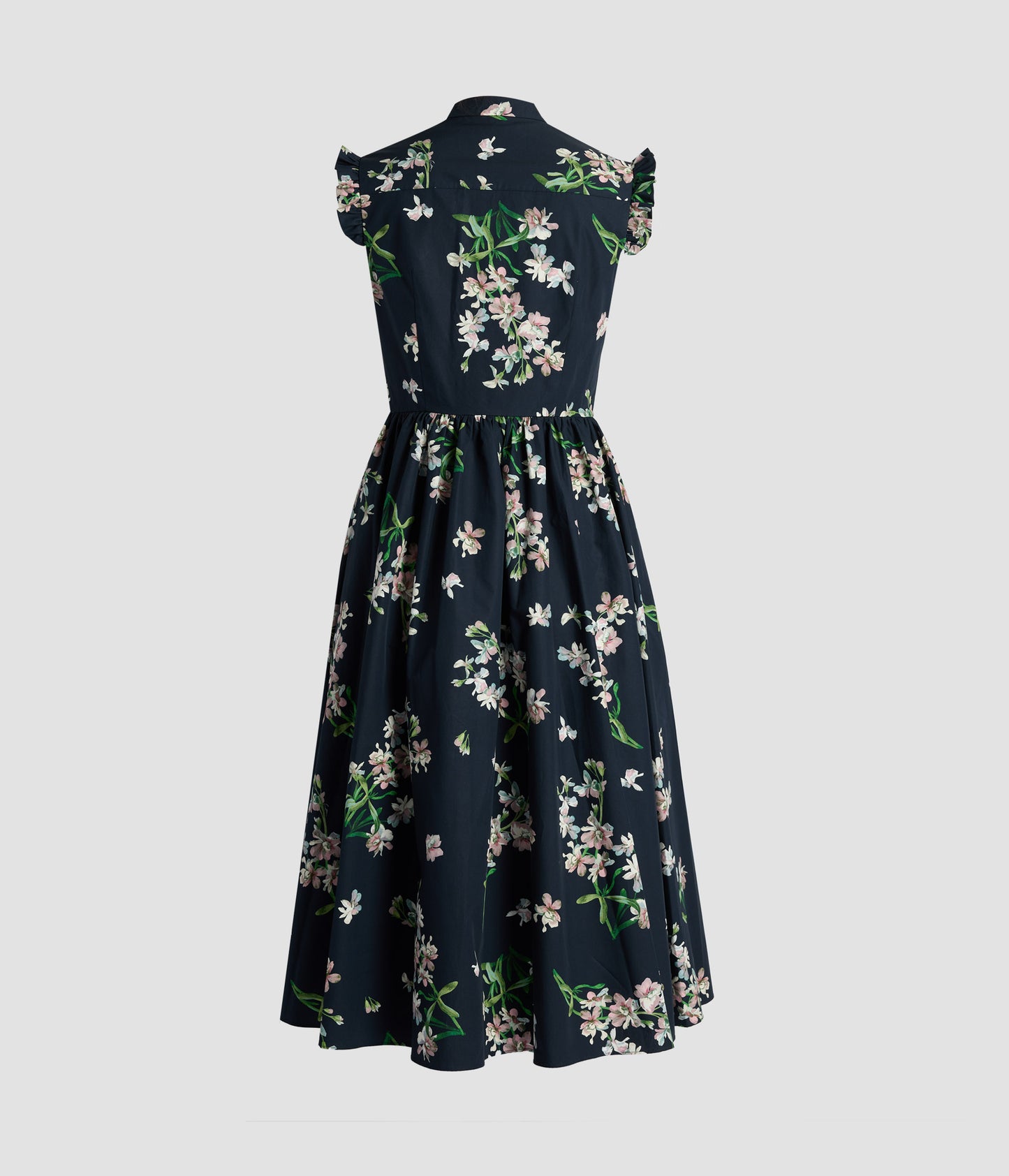 Floral Cotton Sleeveless Midi Dress