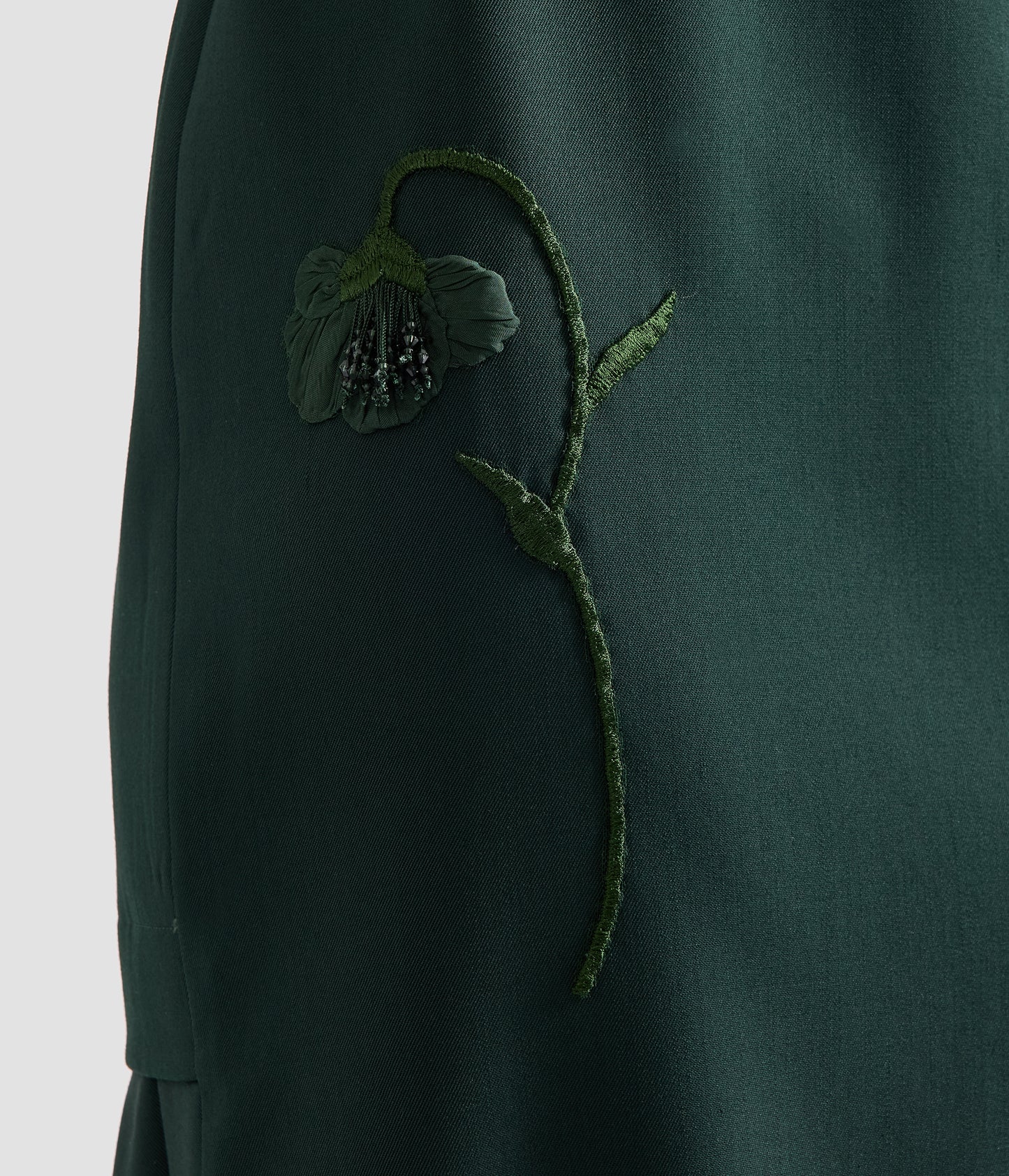 Pleatable Wool Tailored Midi Dress
