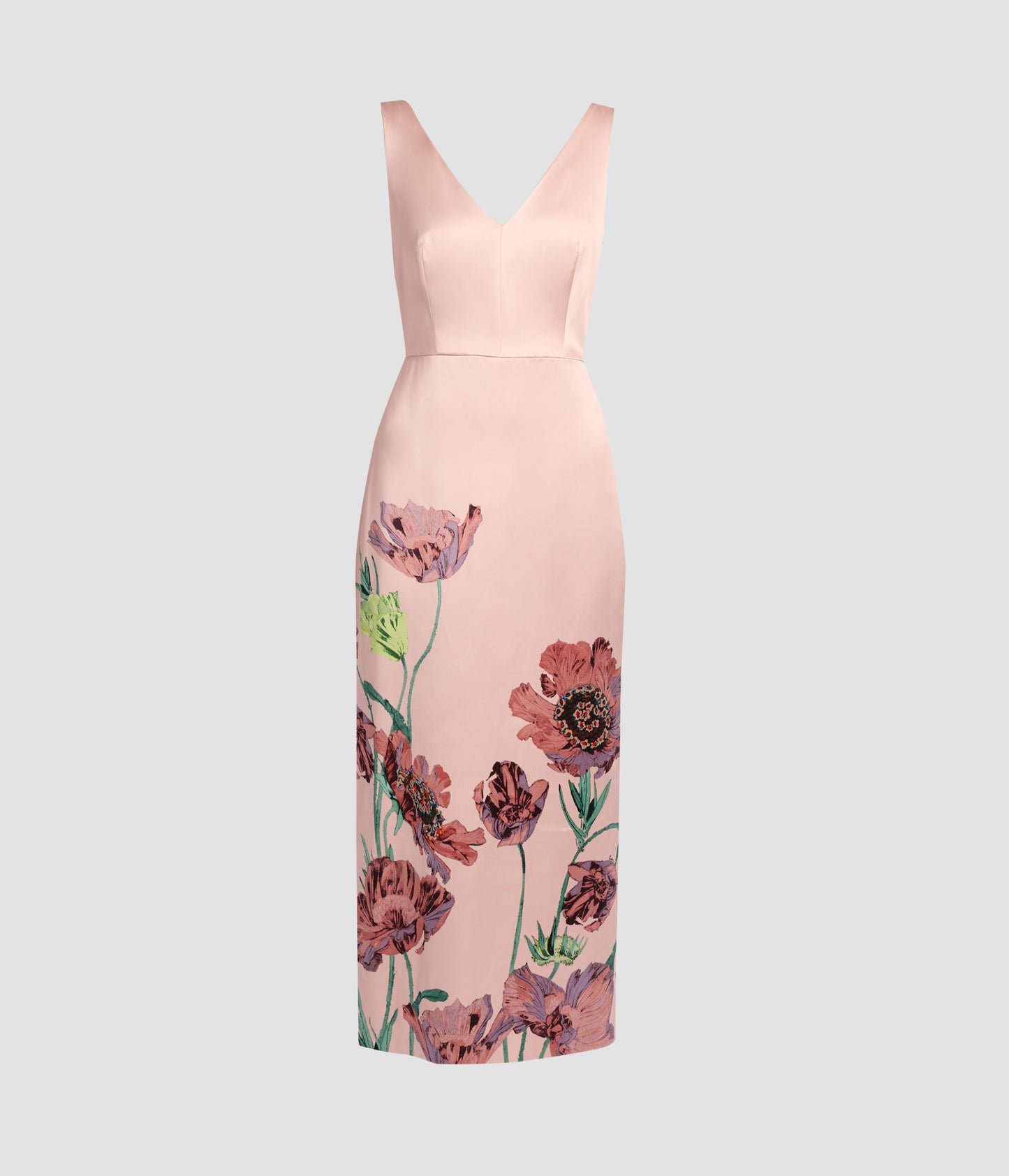 Floral Duchess Midi Pencil Dress