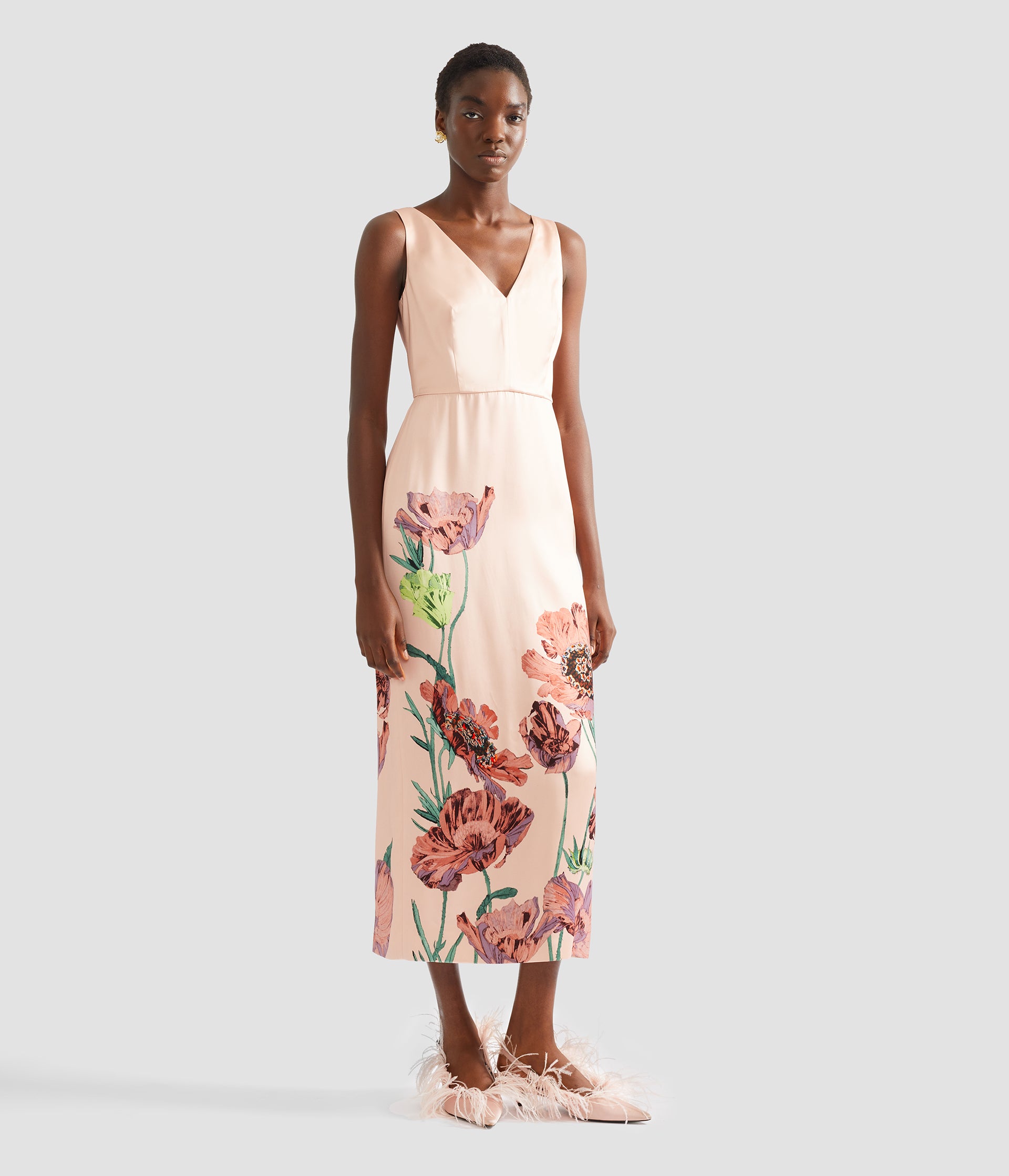 erdem dress ERDEM: Leaf Print Long Sleeve Shirt this dress forms part of the houses 20th anniversary capsule collection SPRING SUMMER 2026: FITTINGS, BY