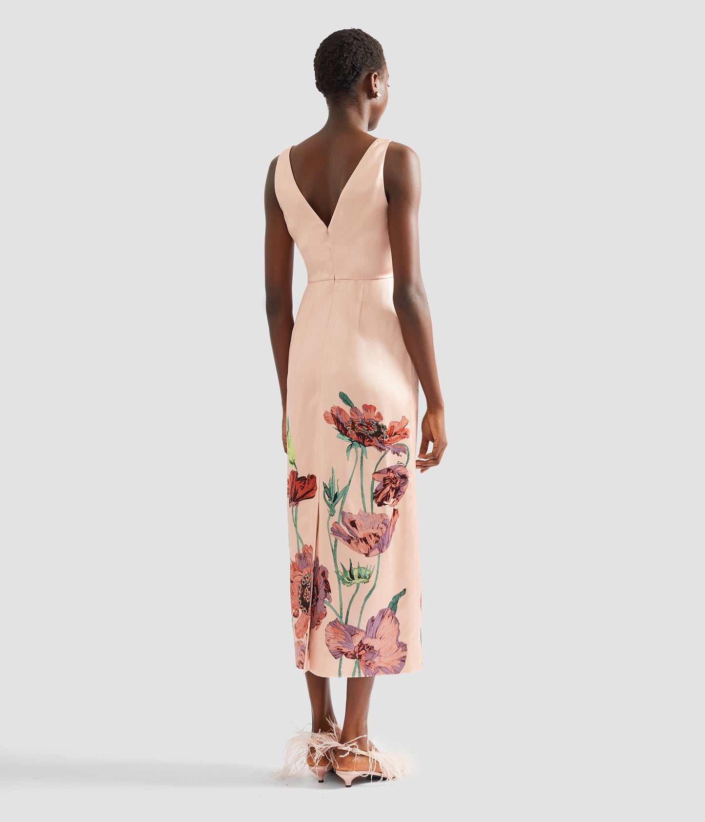 Floral Duchess Midi Pencil Dress