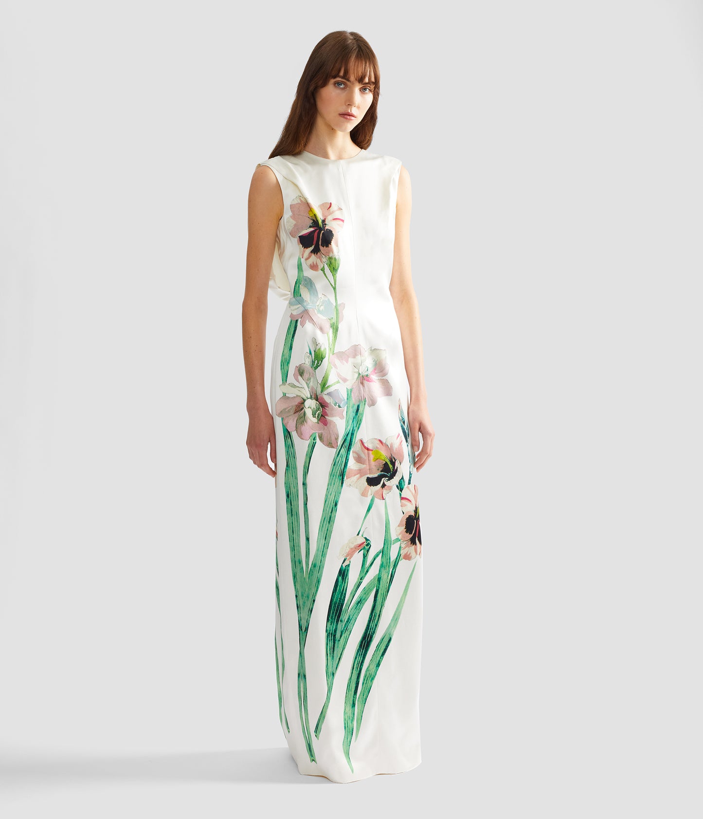 Floral Duchess Drape Gown