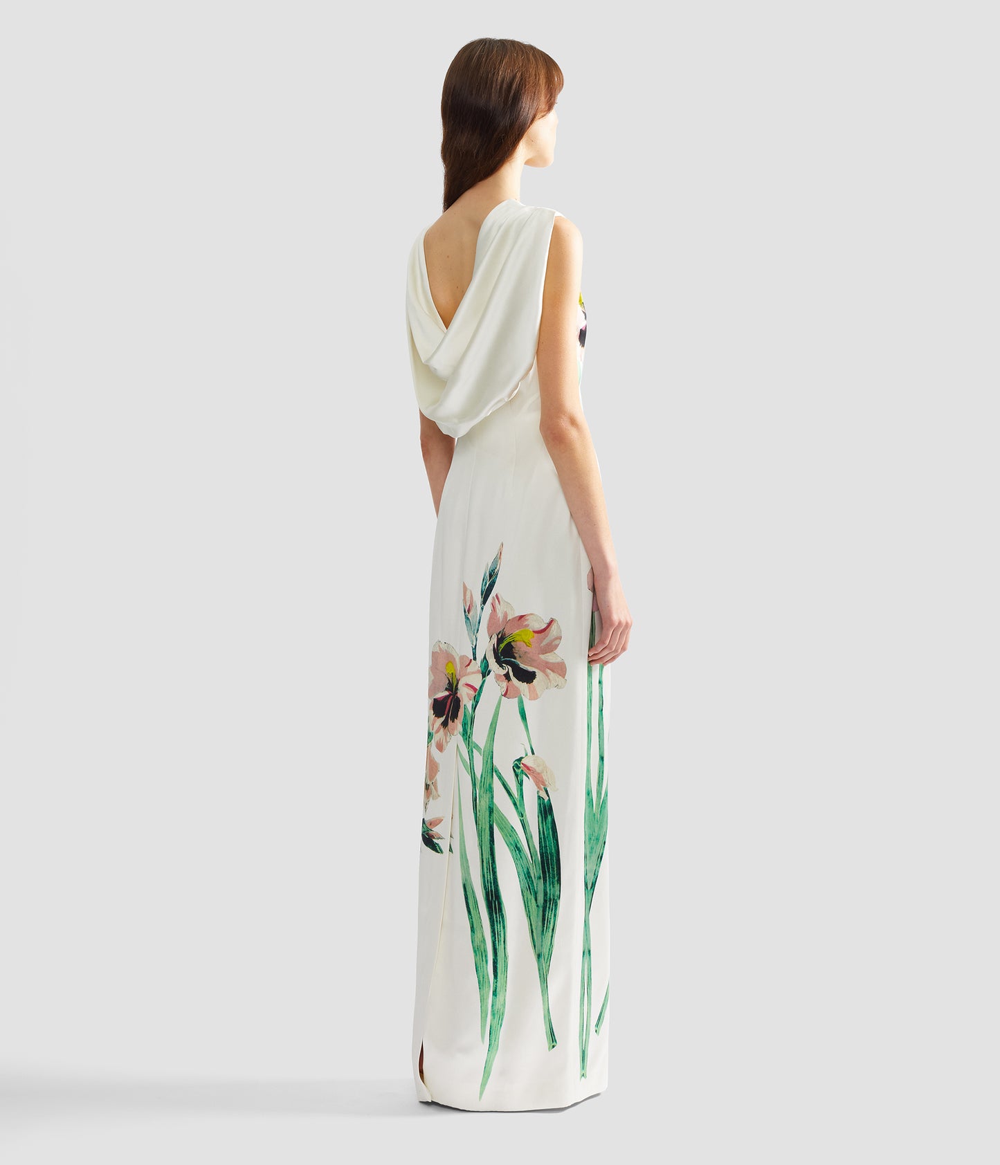 Floral Duchess Drape Gown