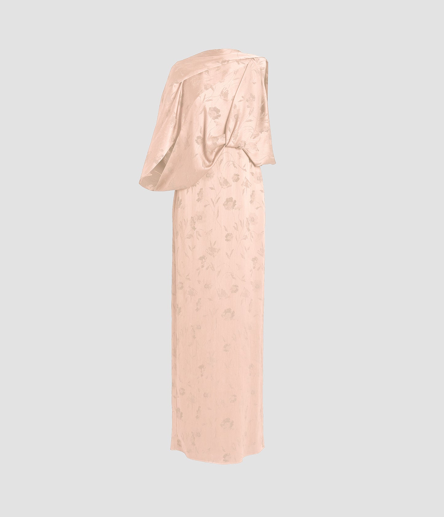 Silk Creponne Drape Gown