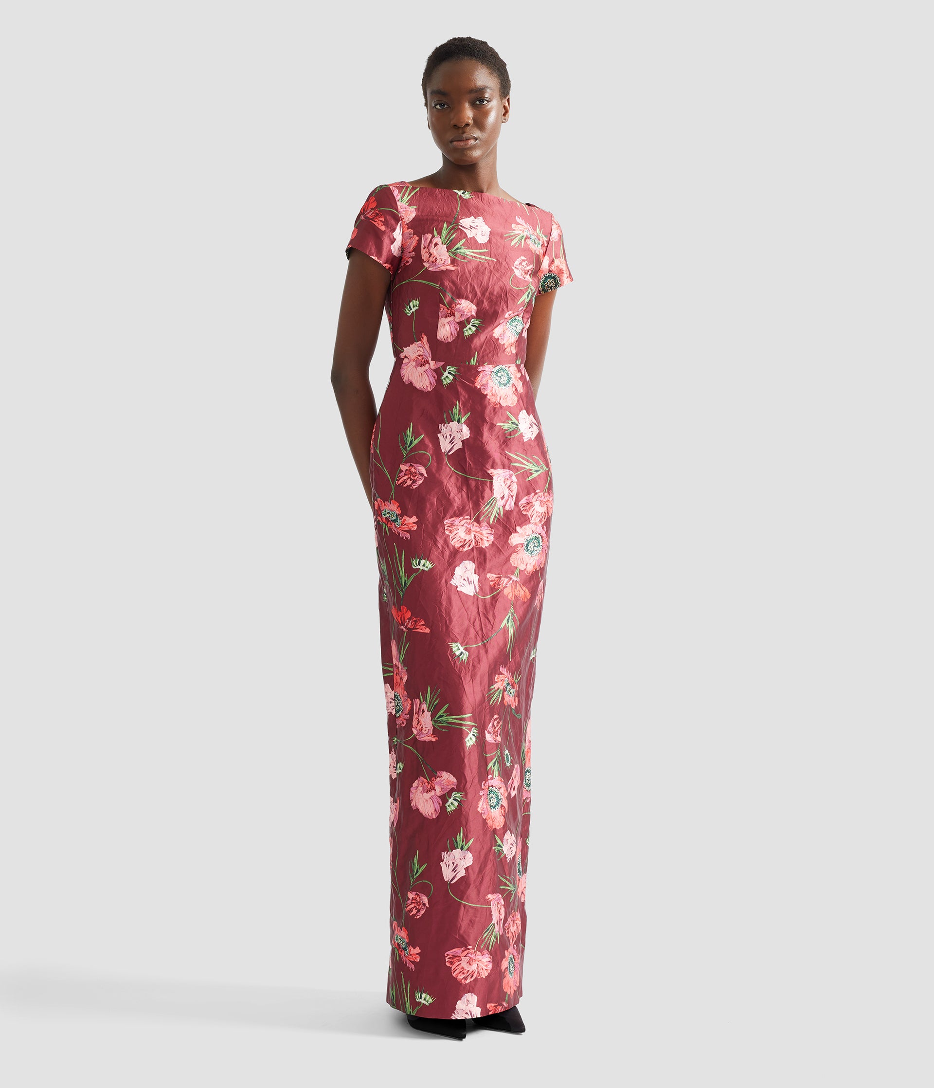 erdem evening dresses Erdem Asymmetric Crystal-embellished Draped Satin Gown - Women - Red Dresses