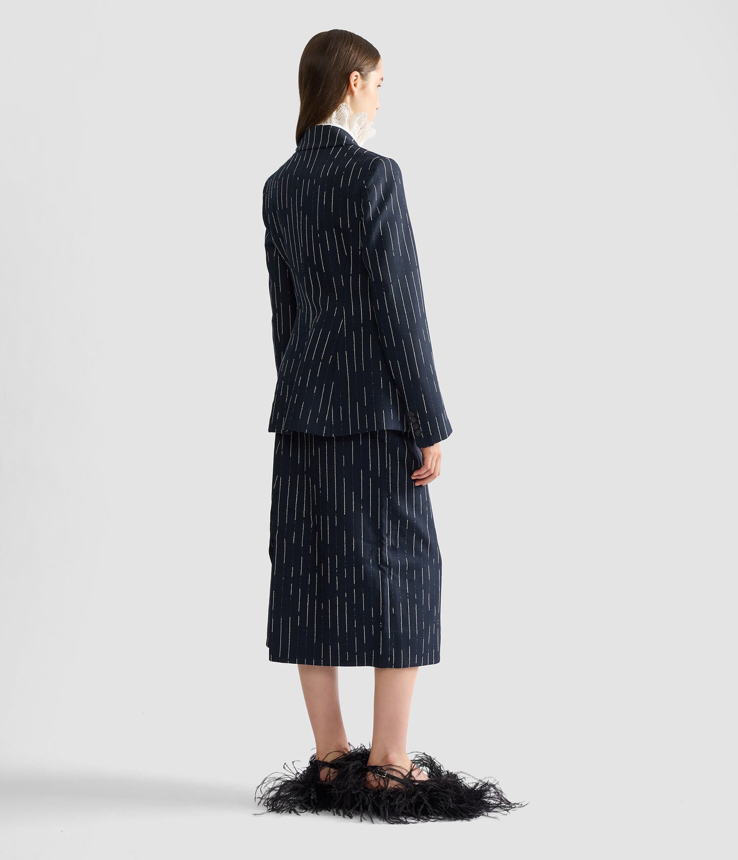 Stripe Tailoring Fitted Blazer