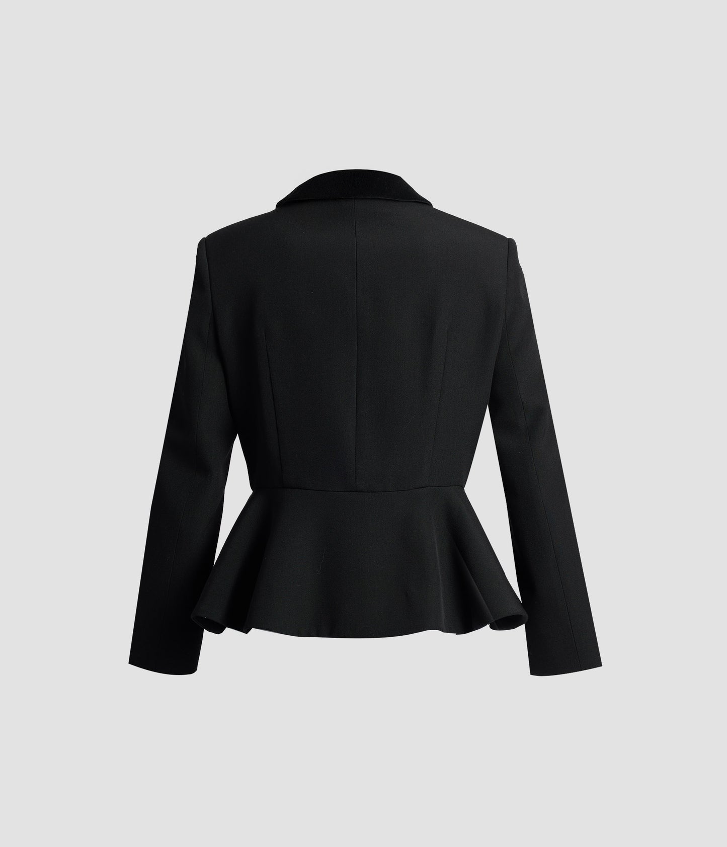 Embroidered Grain De Poudre Peplum Jacket