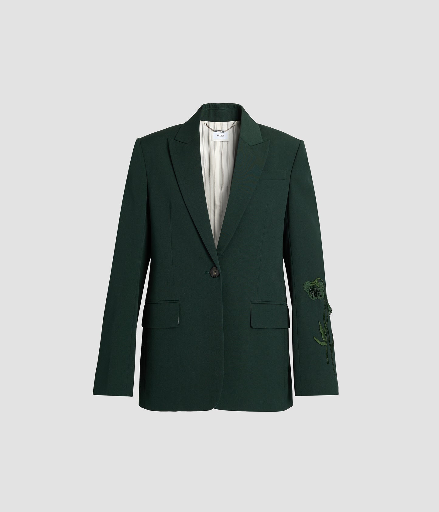 Pleatable Wool Single Breasted Blazer