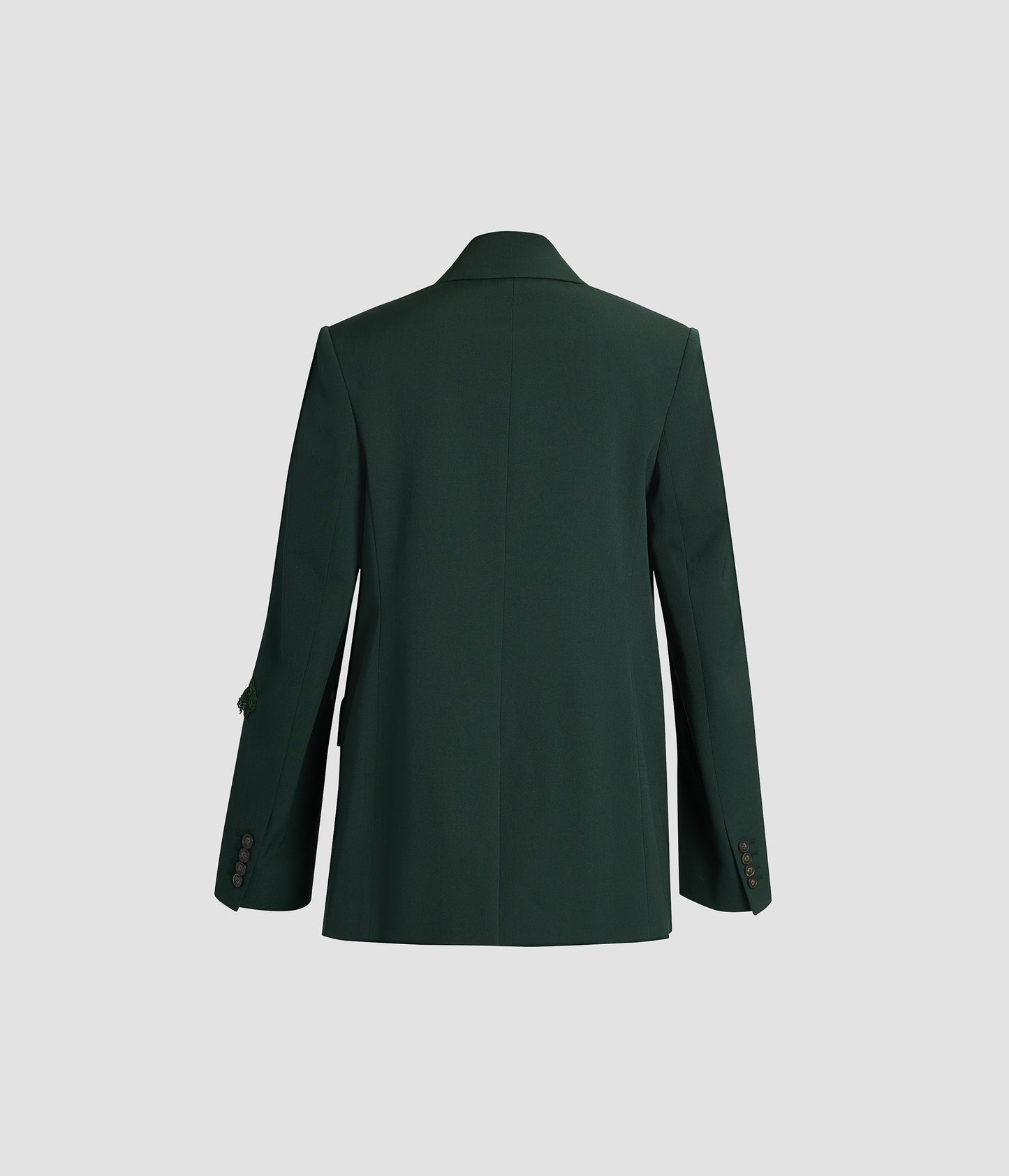 Pleatable Wool Single Breasted Blazer