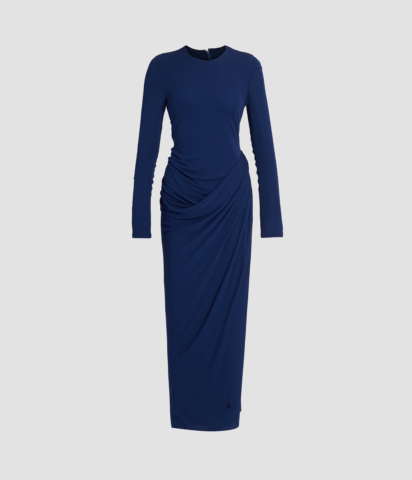 Fluid Crepe Jersey Long Sleeve Midi Dress