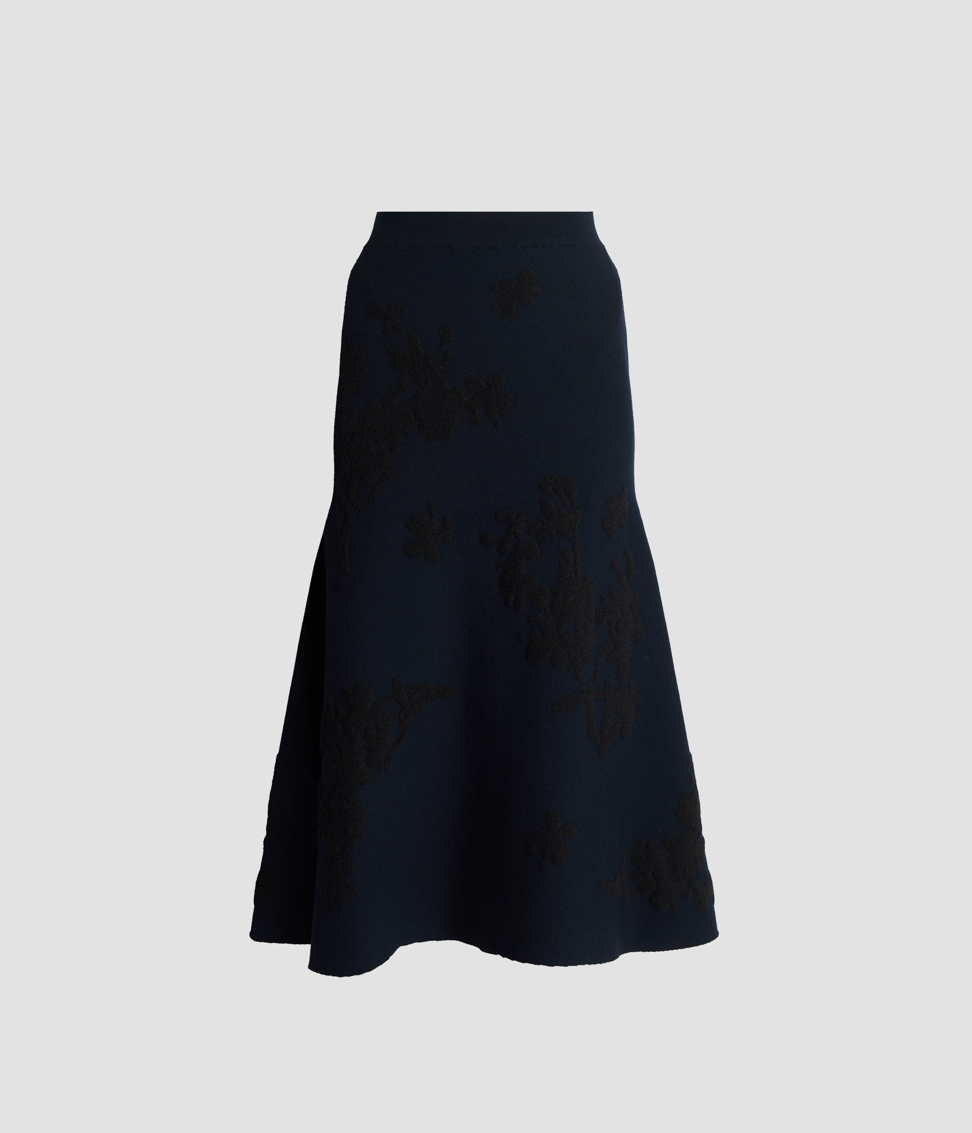 Jacquard Midi Knit Skirt