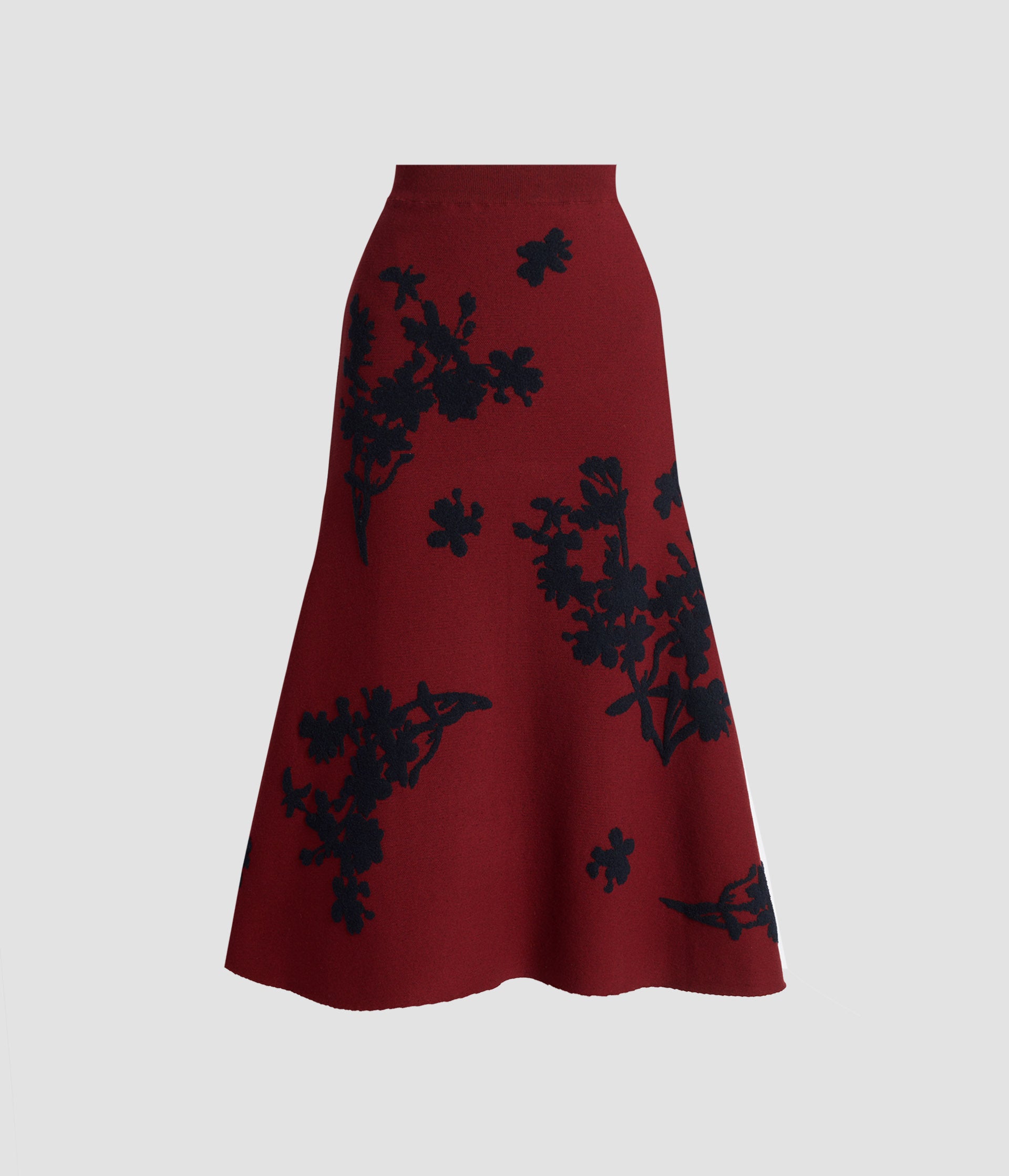 Jacquard Midi Knit Skirt