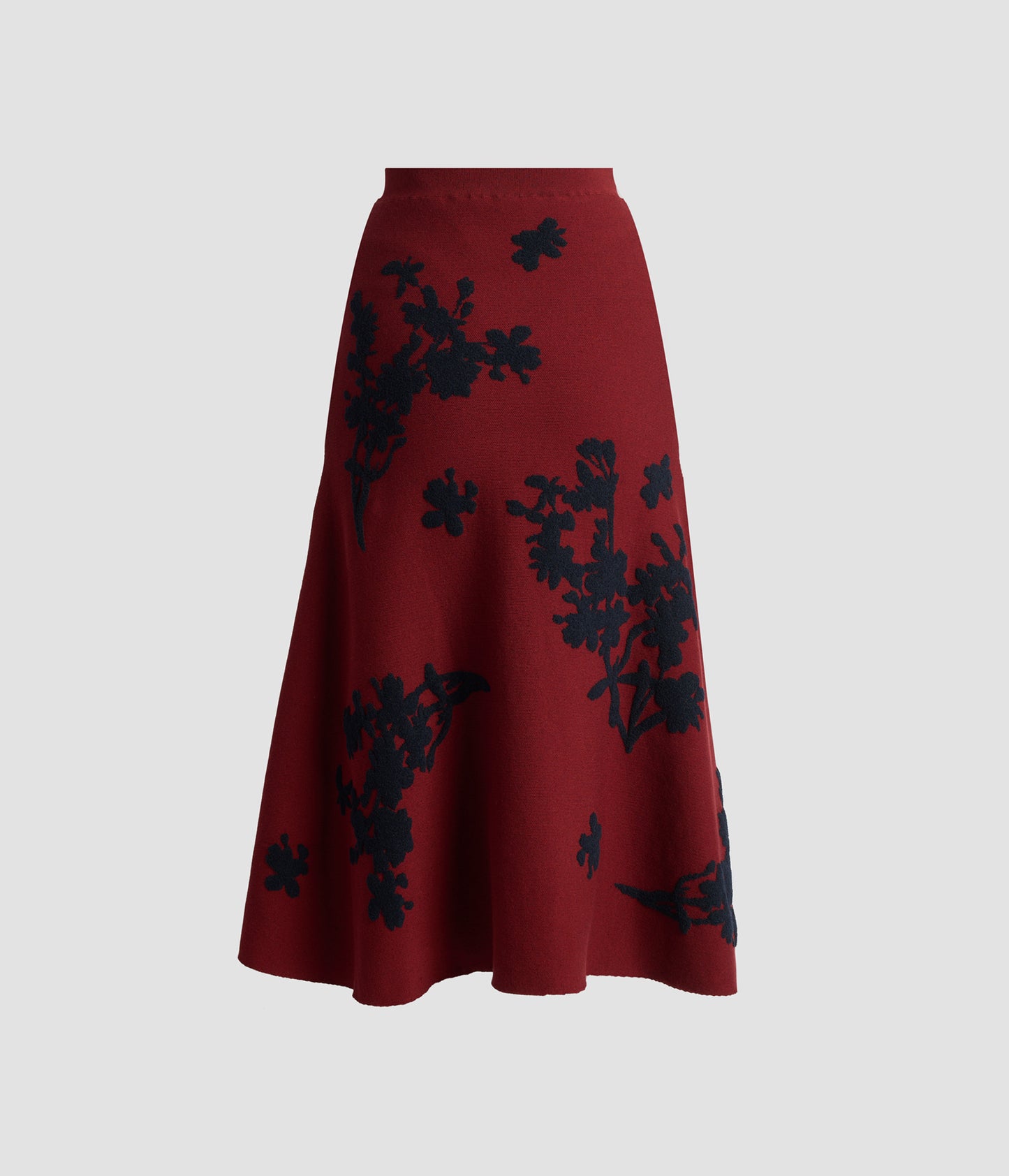 Jacquard Midi Knit Skirt