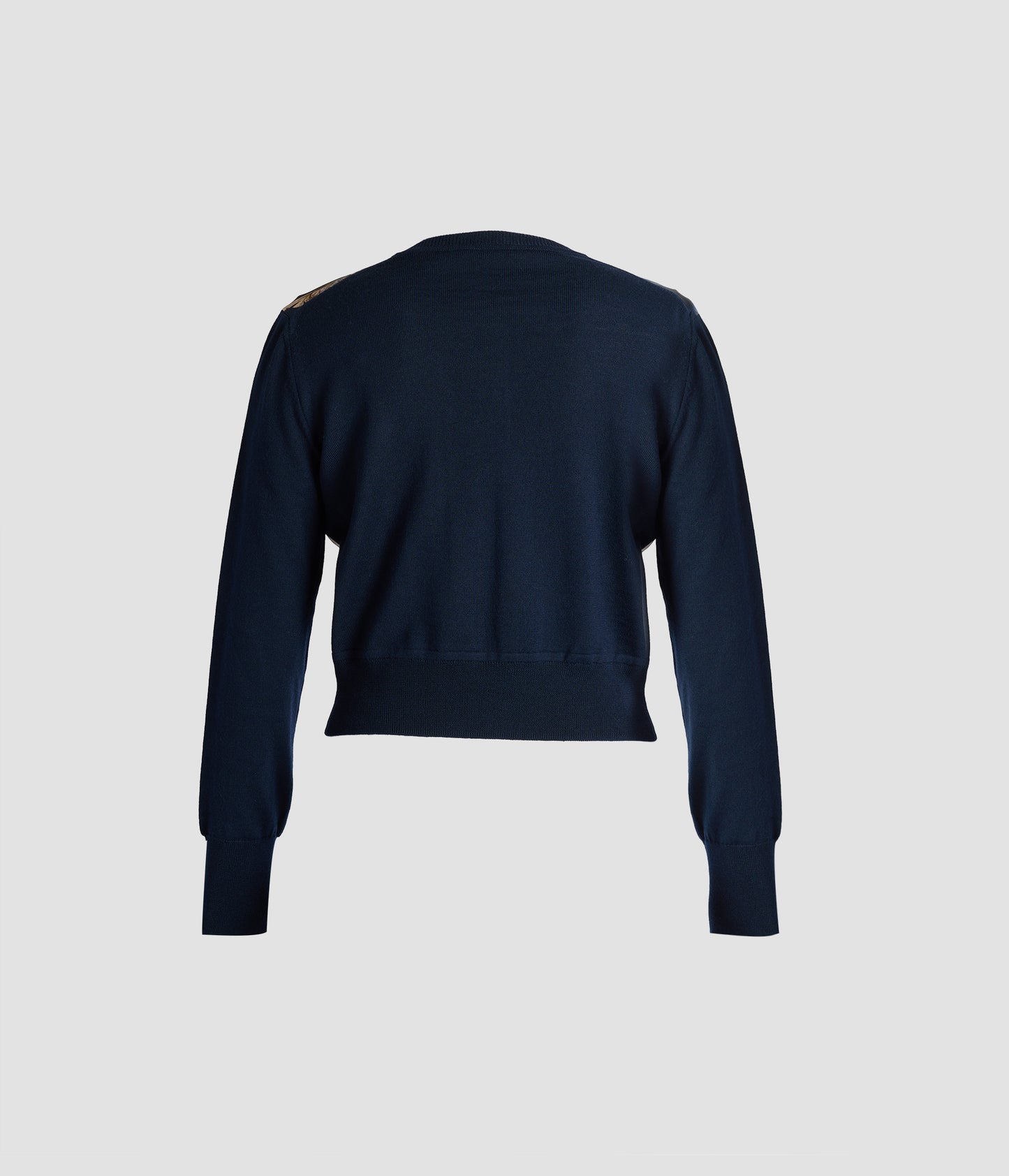 Floral Print Panel Cropped Cardigan