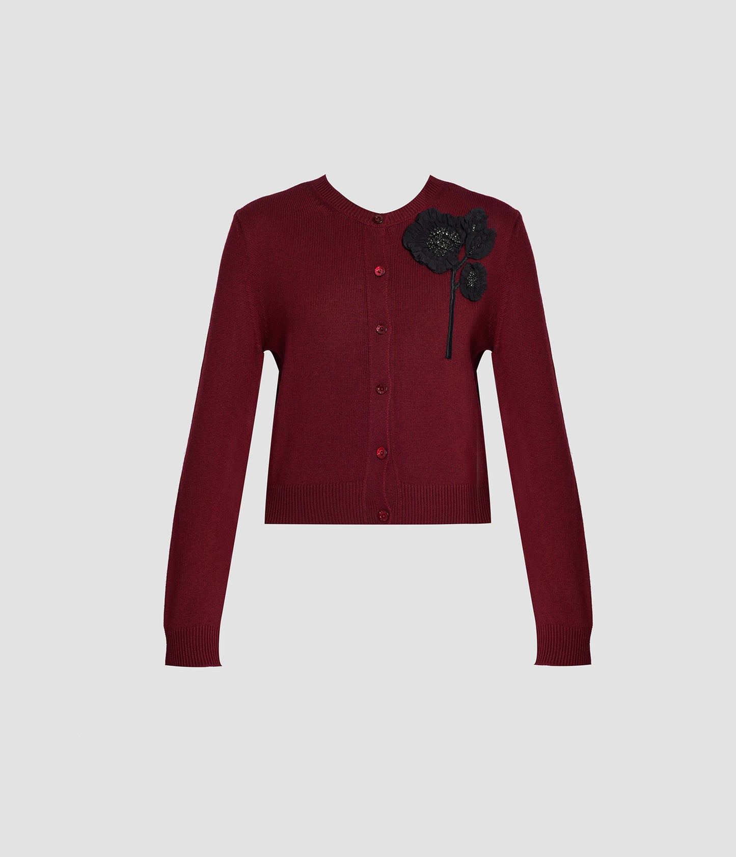 Embellished Merino Wool Cardigan