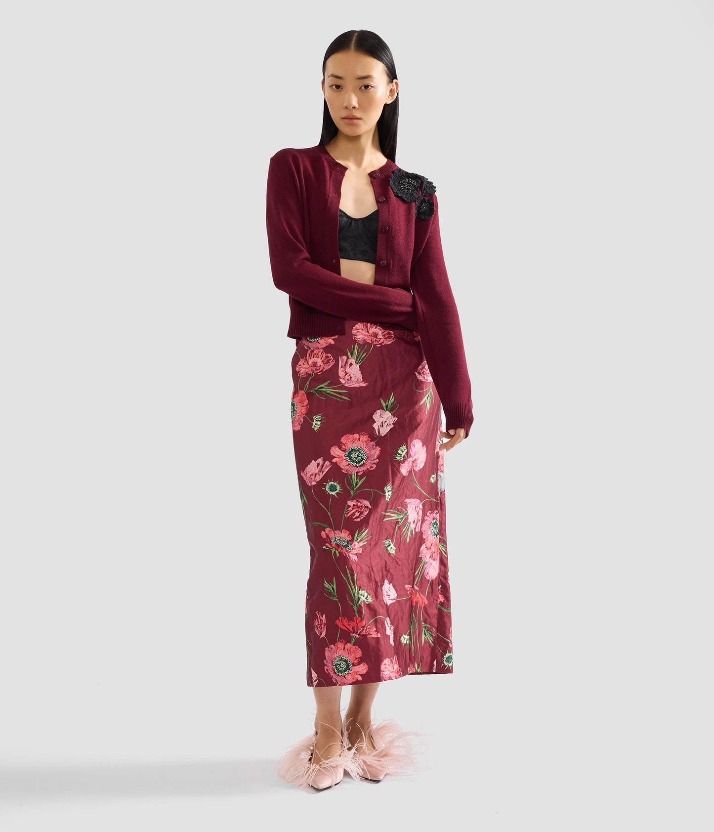 Embellished Merino Wool Cardigan