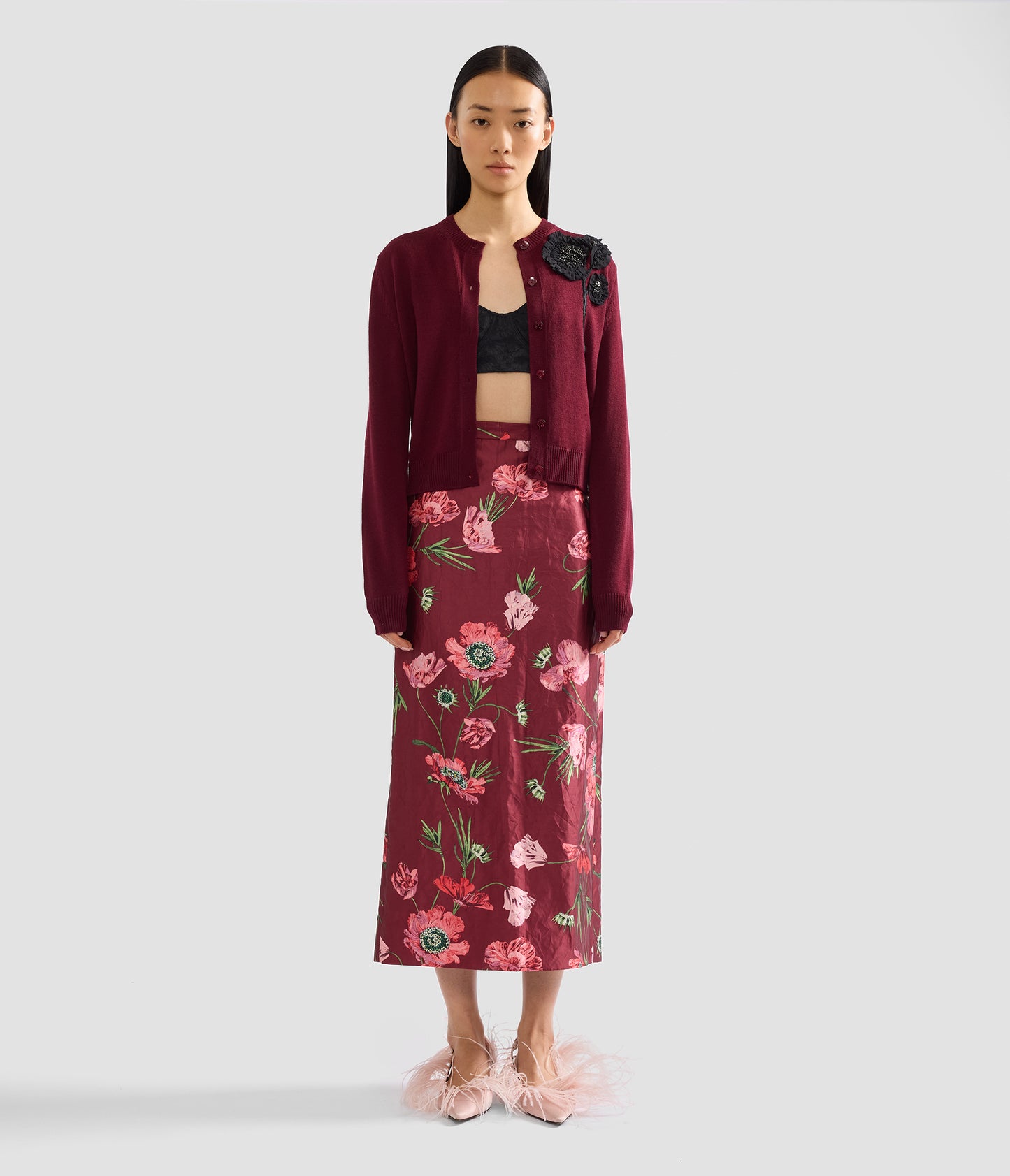 Embellished Merino Wool Cardigan