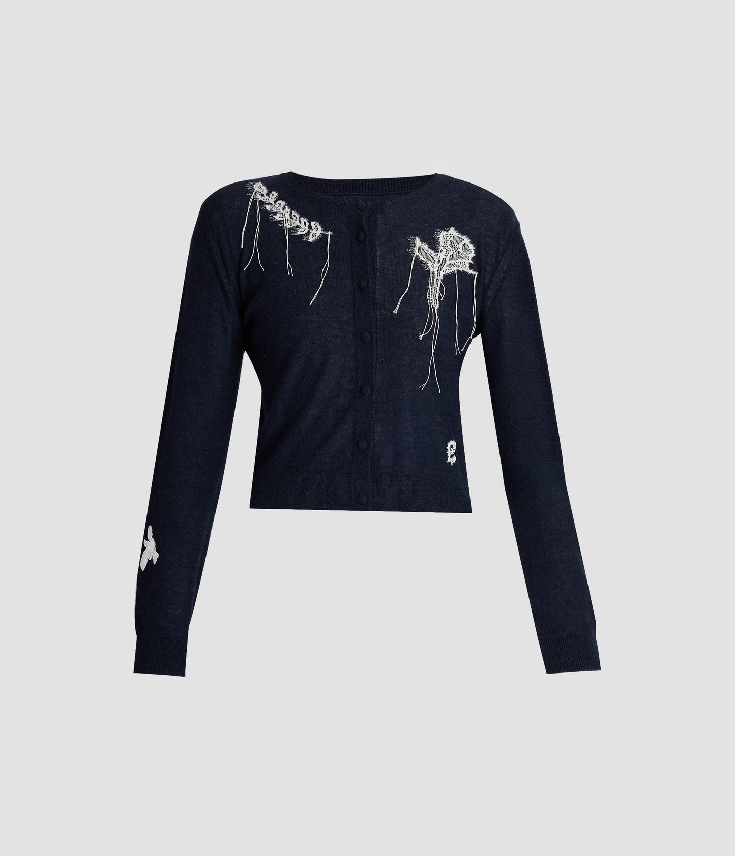 Fine Alpaca Blend Fitted Cardigan