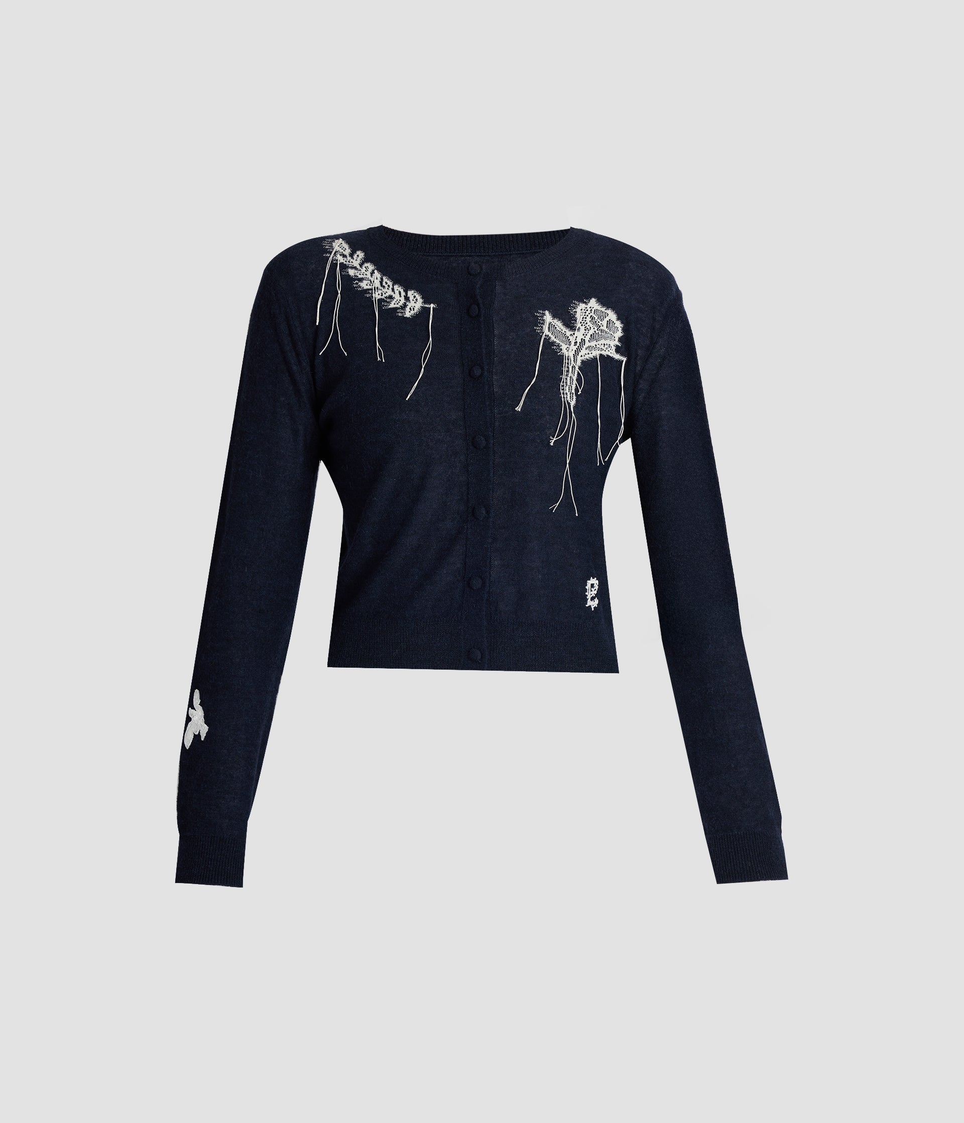 Fine Alpaca Blend Fitted Cardigan