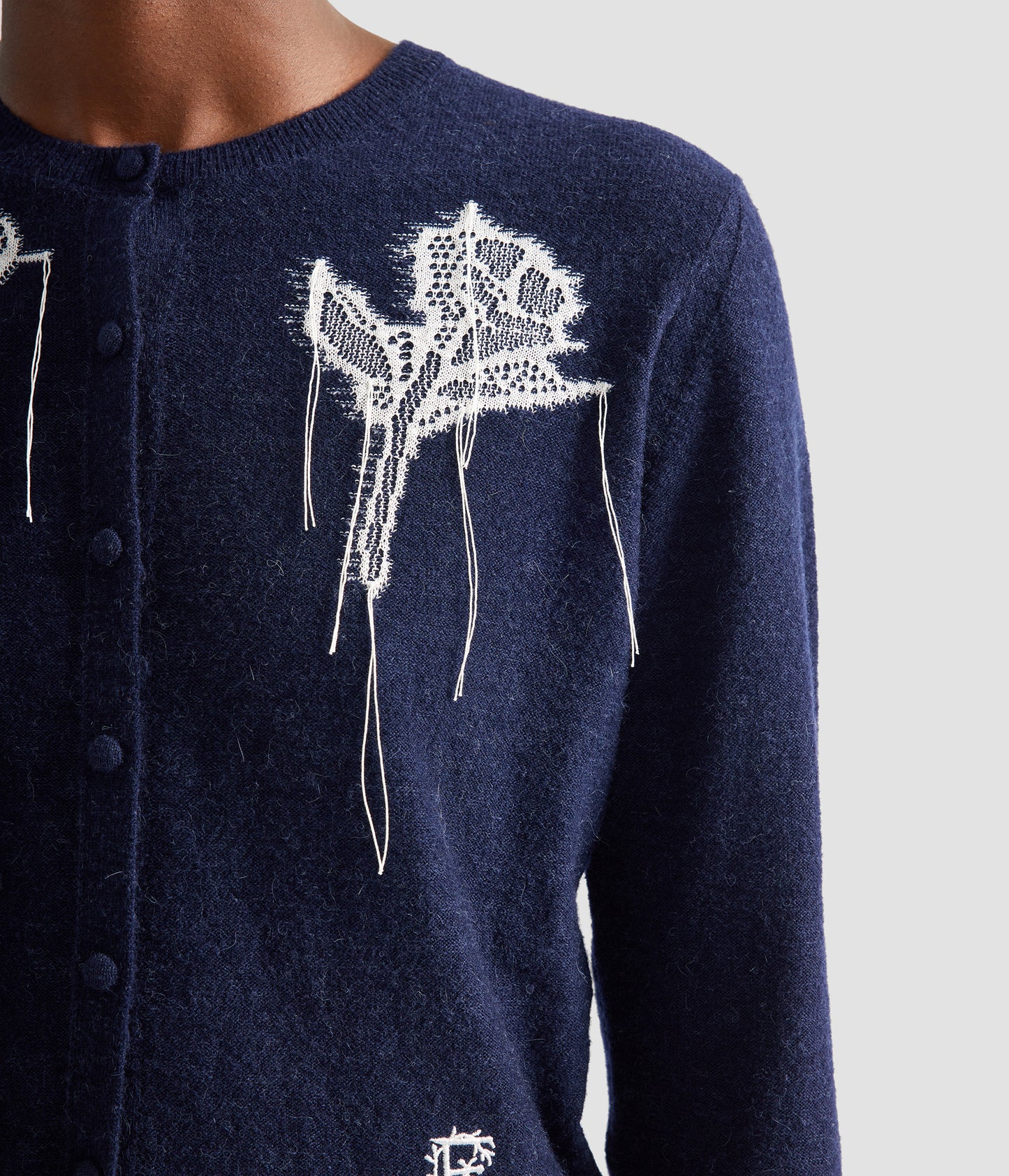 Fine Alpaca Blend Fitted Cardigan