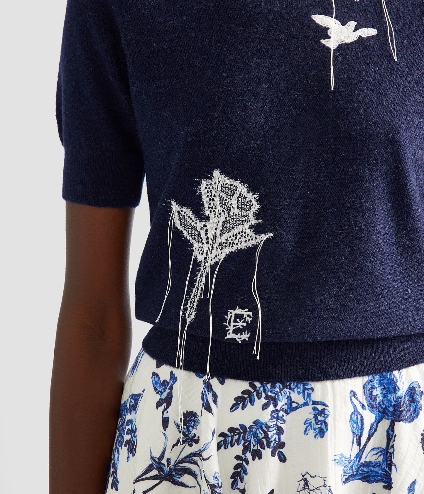 Fine Alpaca Blend Short Sleeve Crew Jumper