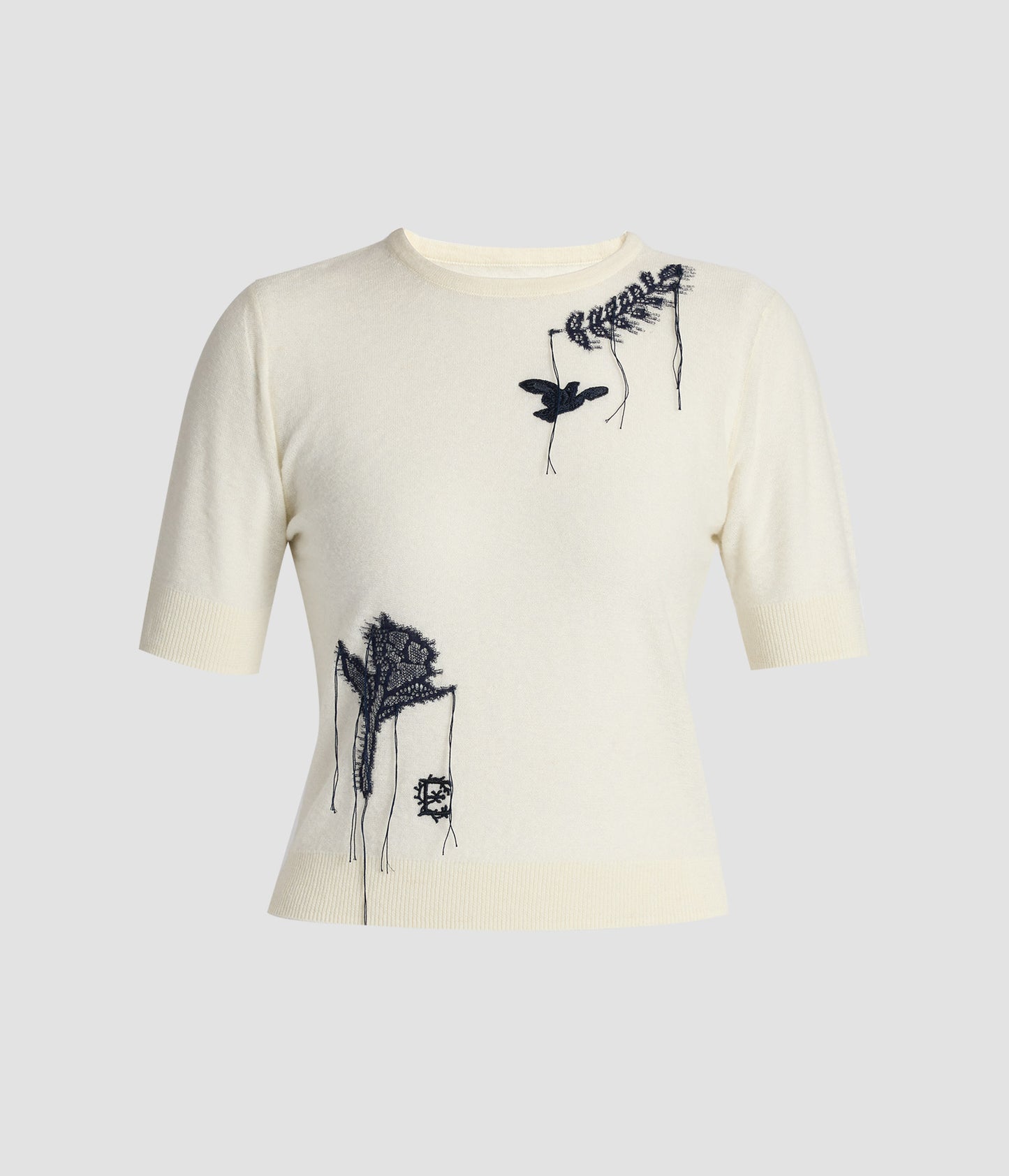 Fine Alpaca Blend Short Sleeve Crew Jumper