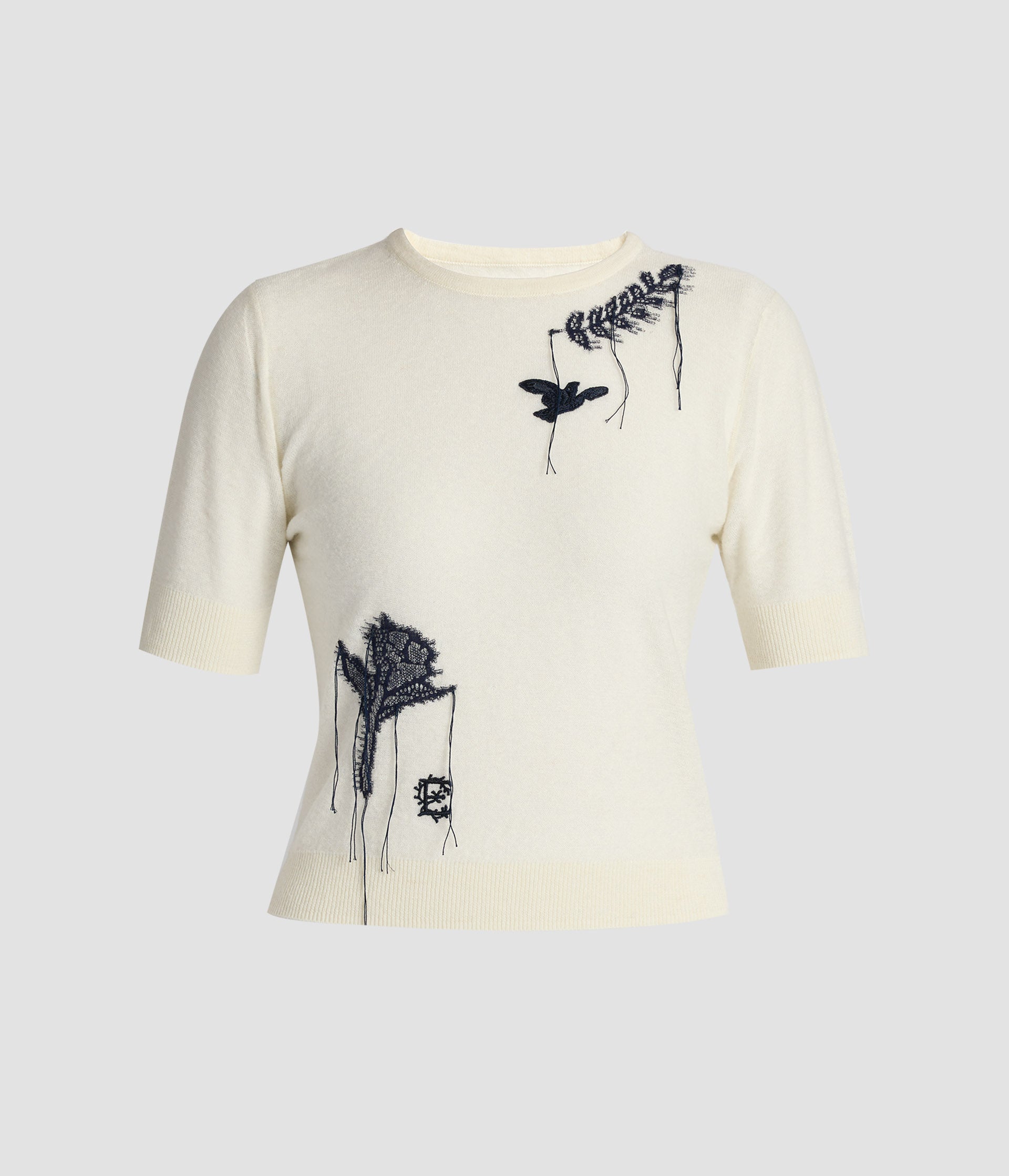 Fine Alpaca Blend Short Sleeve Crew Jumper