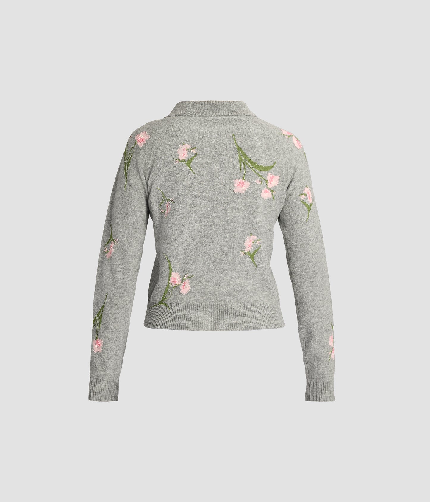 Merino Wool Floral Knit Jumper