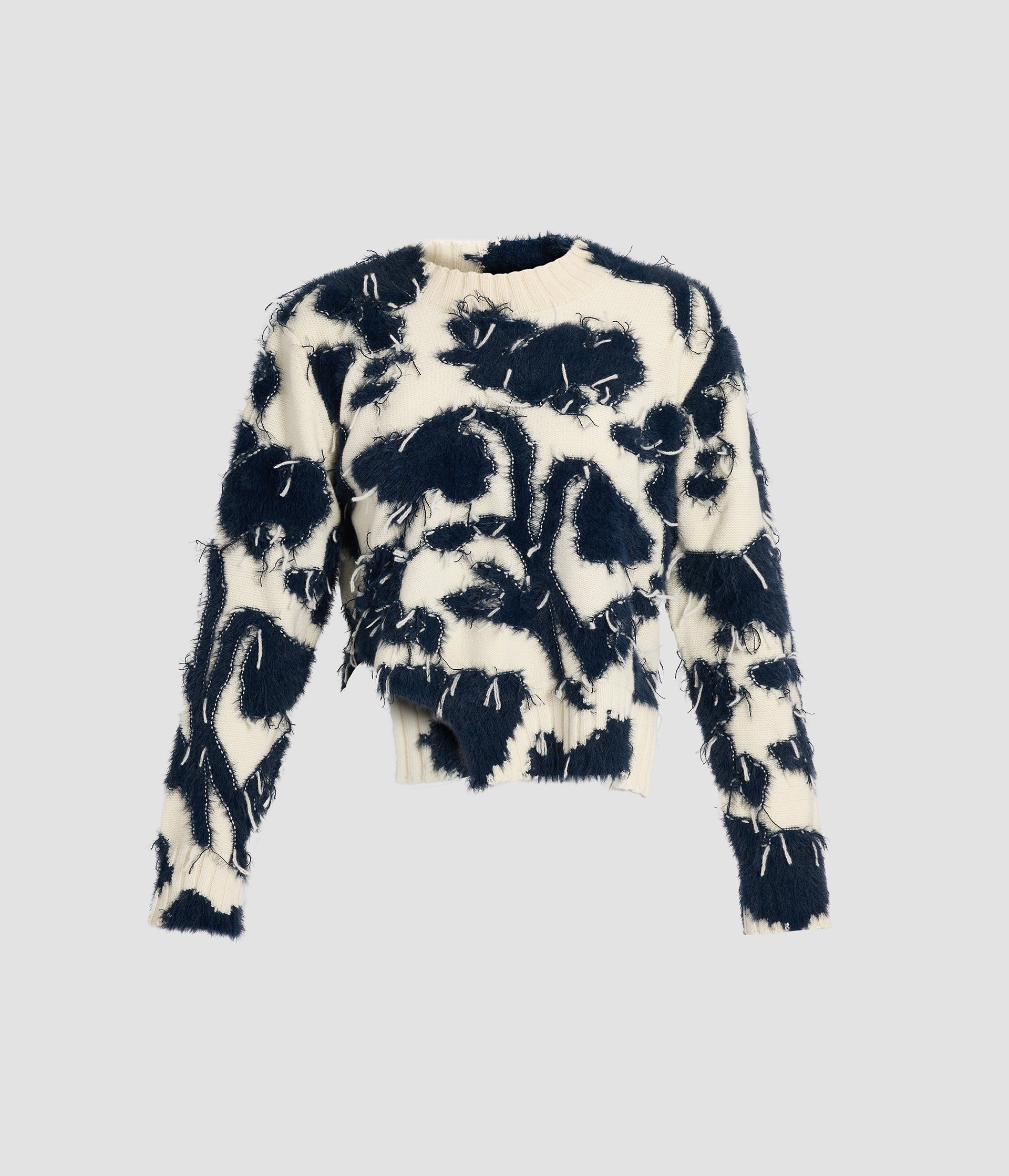 Textured Floral Knit Jumper