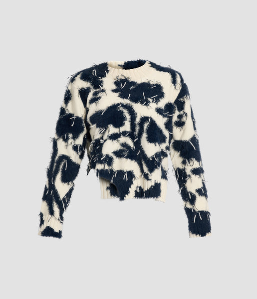 Textured Floral Knit Jumper | Erdem.com – ERDEM