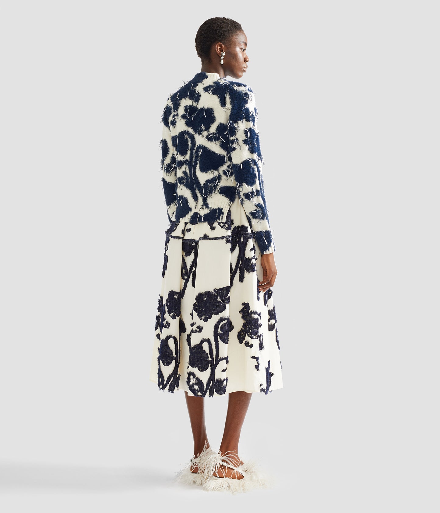 Textured Floral Knit Jumper