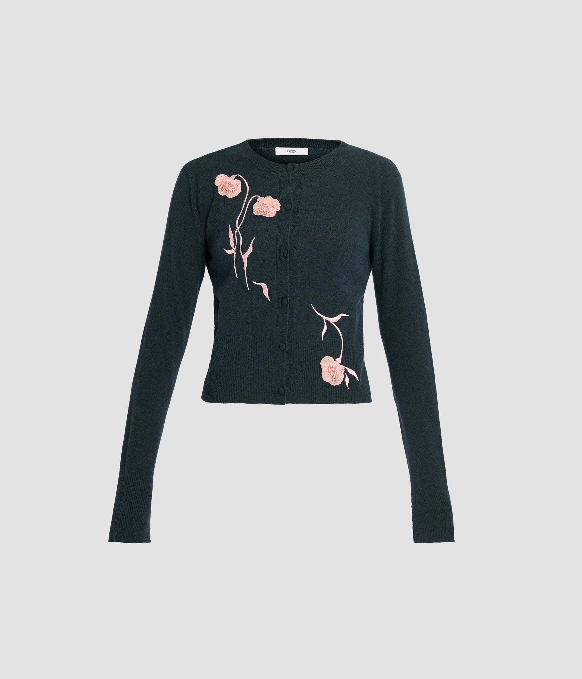 Embroidered Fitted Cardigan