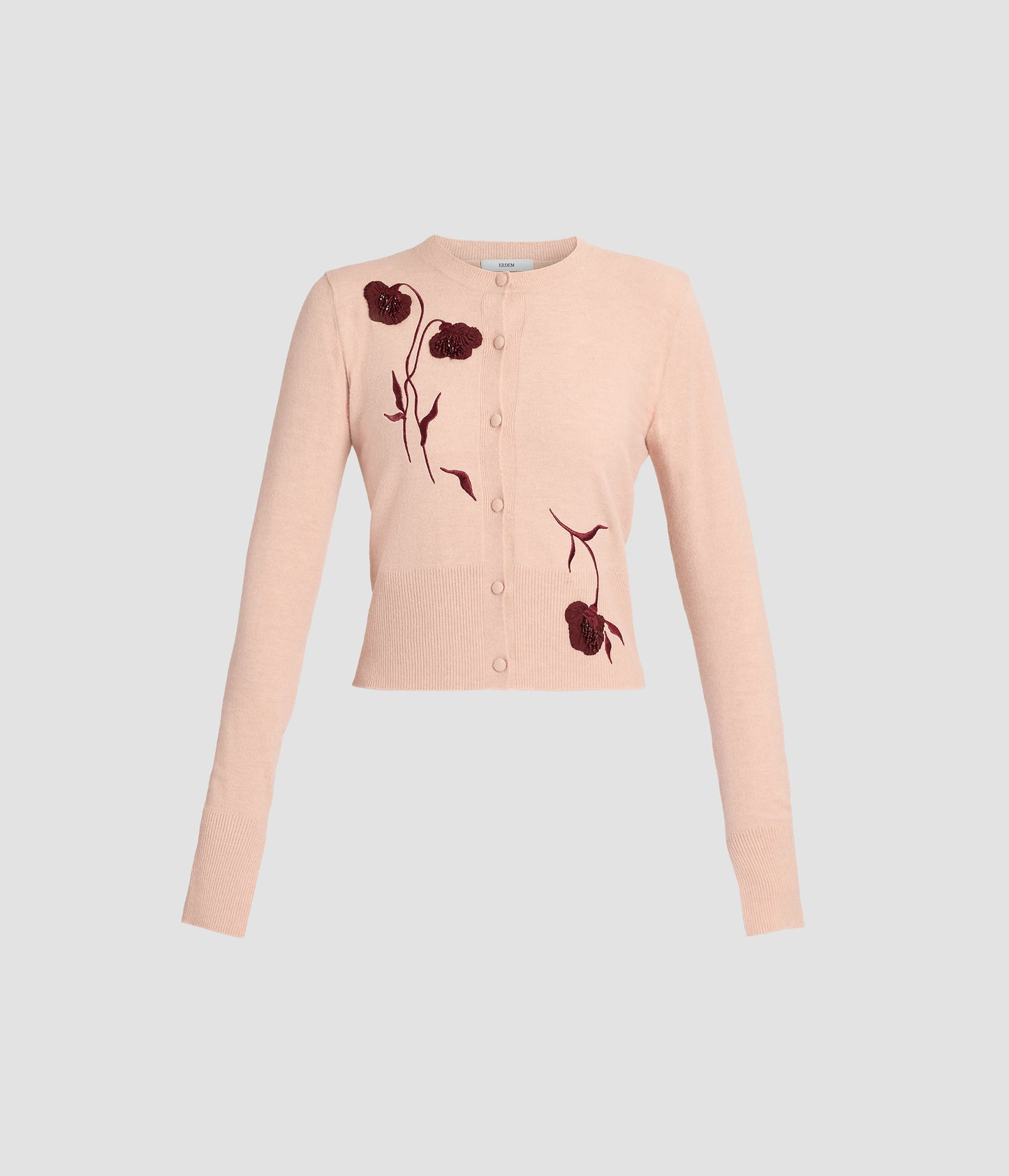 Embroidered Fitted Cardigan