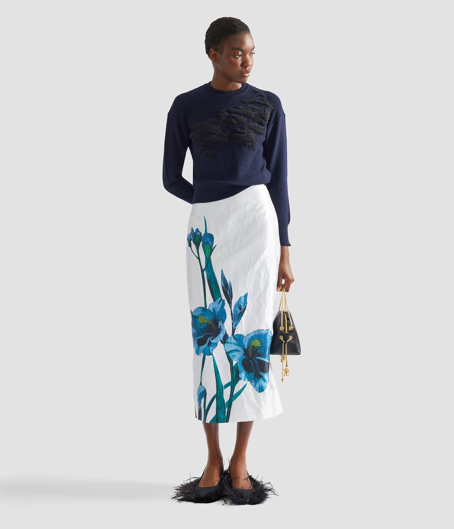 Fine Merino Wool Floral Jumper