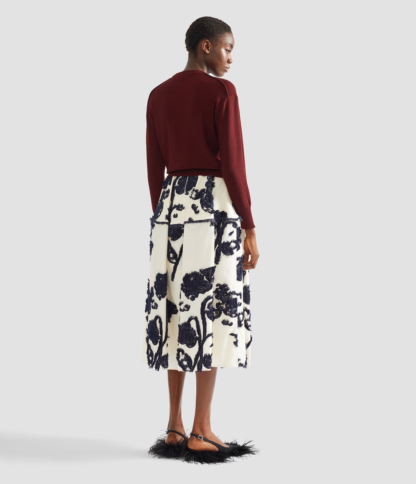 Fine Merino Wool Floral Jumper