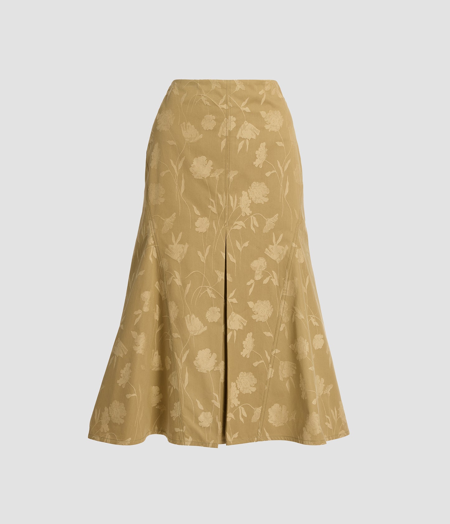 Poppy Cotton Jacquard Fluted Midi Skirt